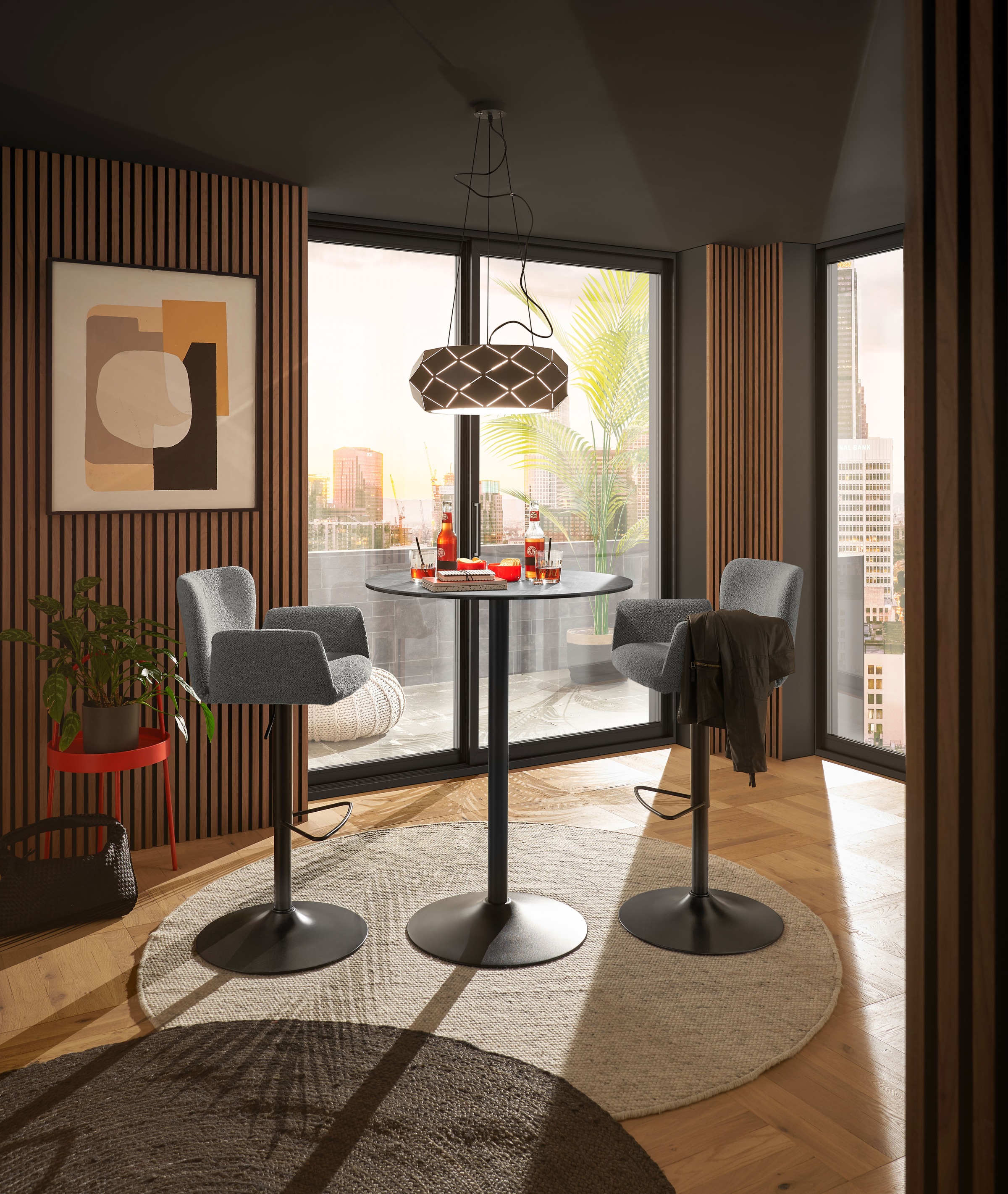 set one by Musterring Barhocker "Salinas" mit Trompeten-Säulengestell in sc günstig online kaufen