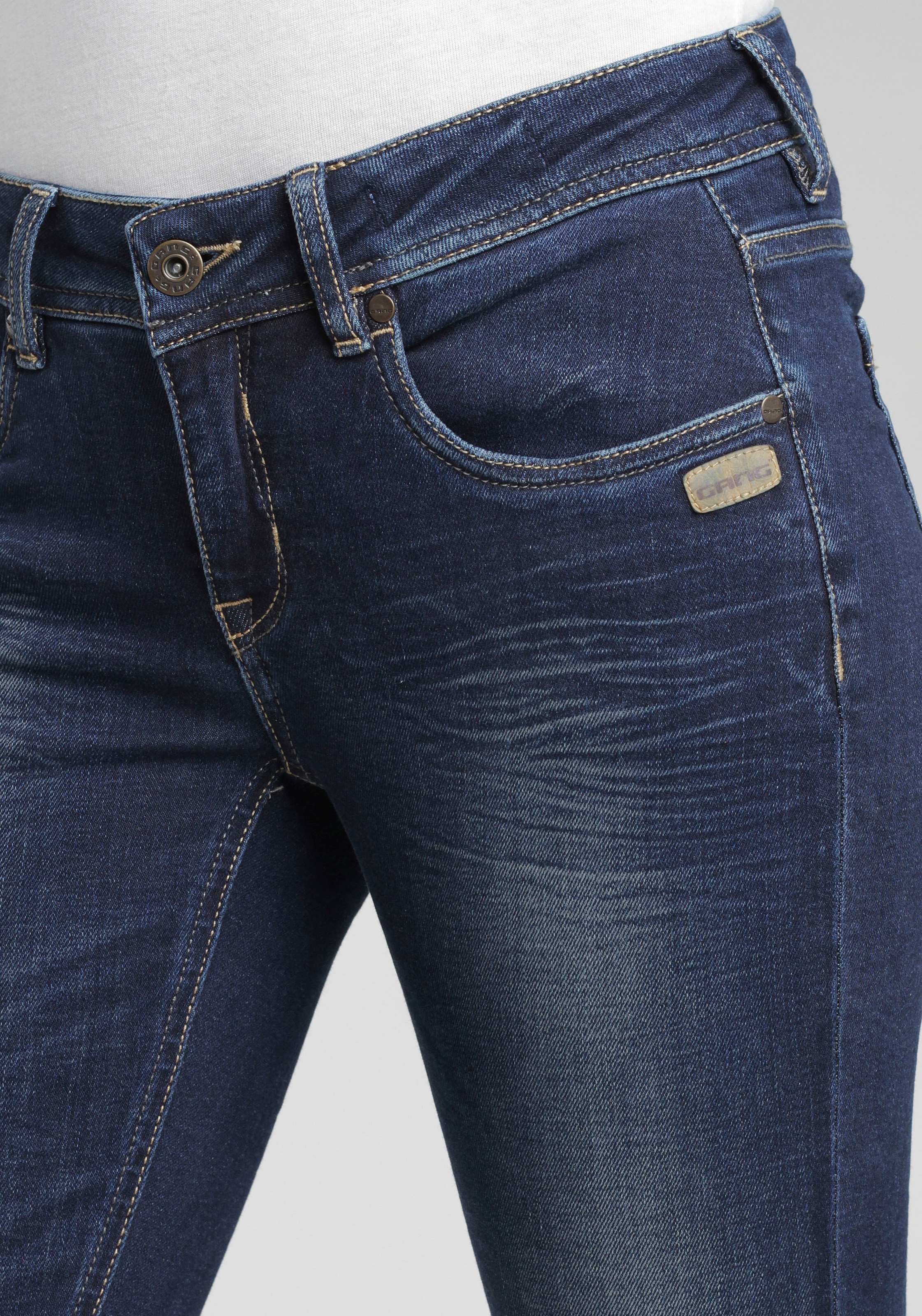 GANG Skinny-fit-Jeans »Faye«, Flanking-Style im bestellen jetzt
