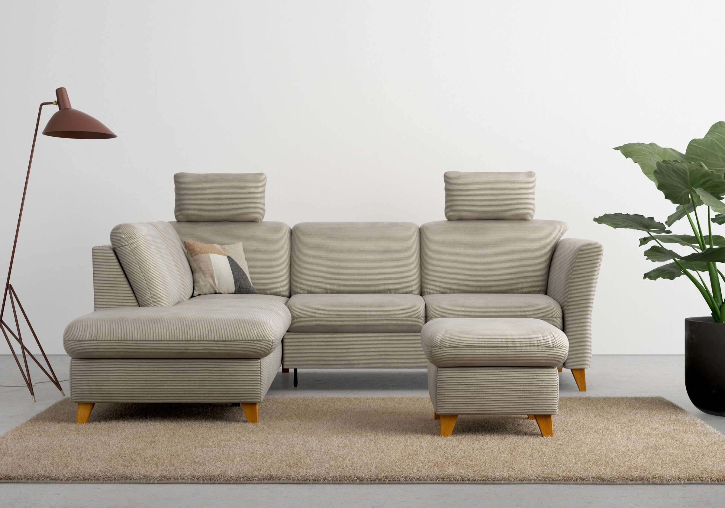 Home affaire Ecksofa »Trelleborg L-Form«, wahlweise mit Bettfunktion und Be günstig online kaufen