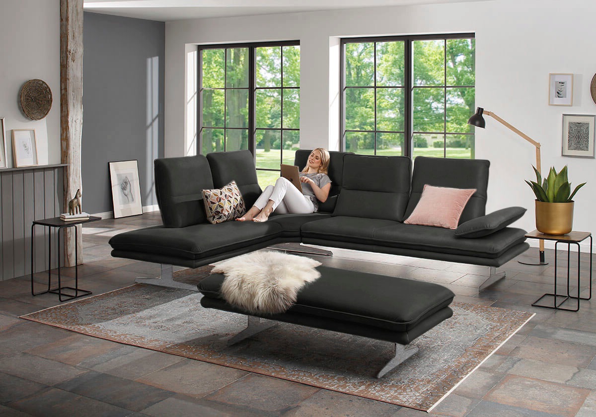 W.SCHILLIG Ecksofa »broadway, Designsofa, mit tollem Sitzkomfort, L-Form«, günstig online kaufen