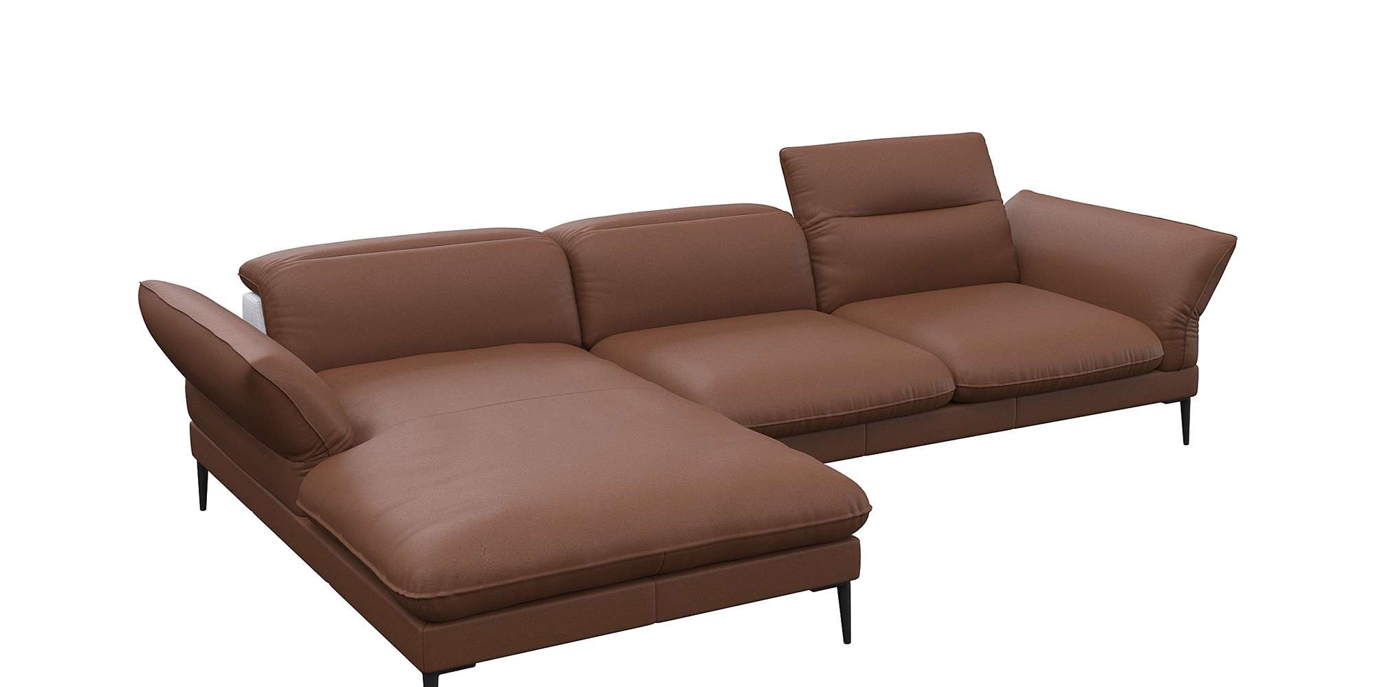 FLEXLUX Ecksofa »Salino, Funktionssofa mit Recamiere, Relaxsofa, Ecksofa«, günstig online kaufen