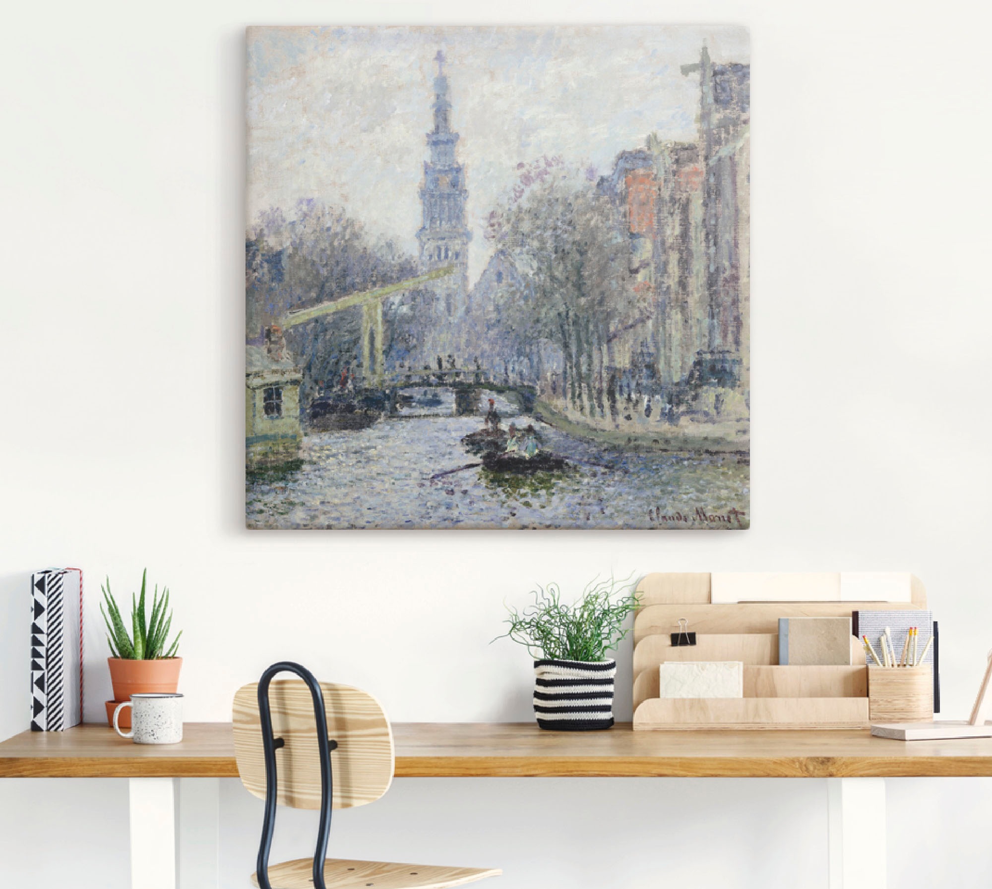 Artland Wandbild »Ansicht von Amsterdam mit Kanal. 1874«, Niederlande, (1 S günstig online kaufen