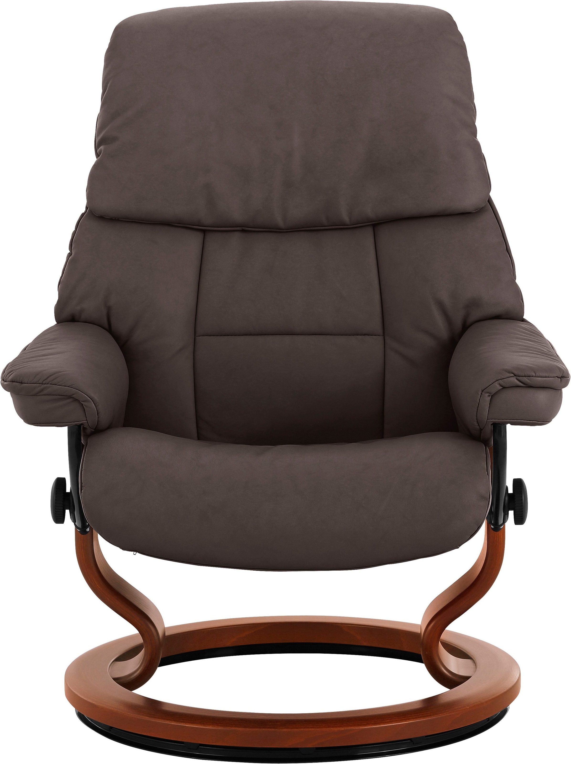 Stressless® Relaxsessel »Ruby«, (Set, Relaxsessel mit Hocker), mit Classic Base, Größe S, Gestell Eiche, Wenge, Braun & Schwarz