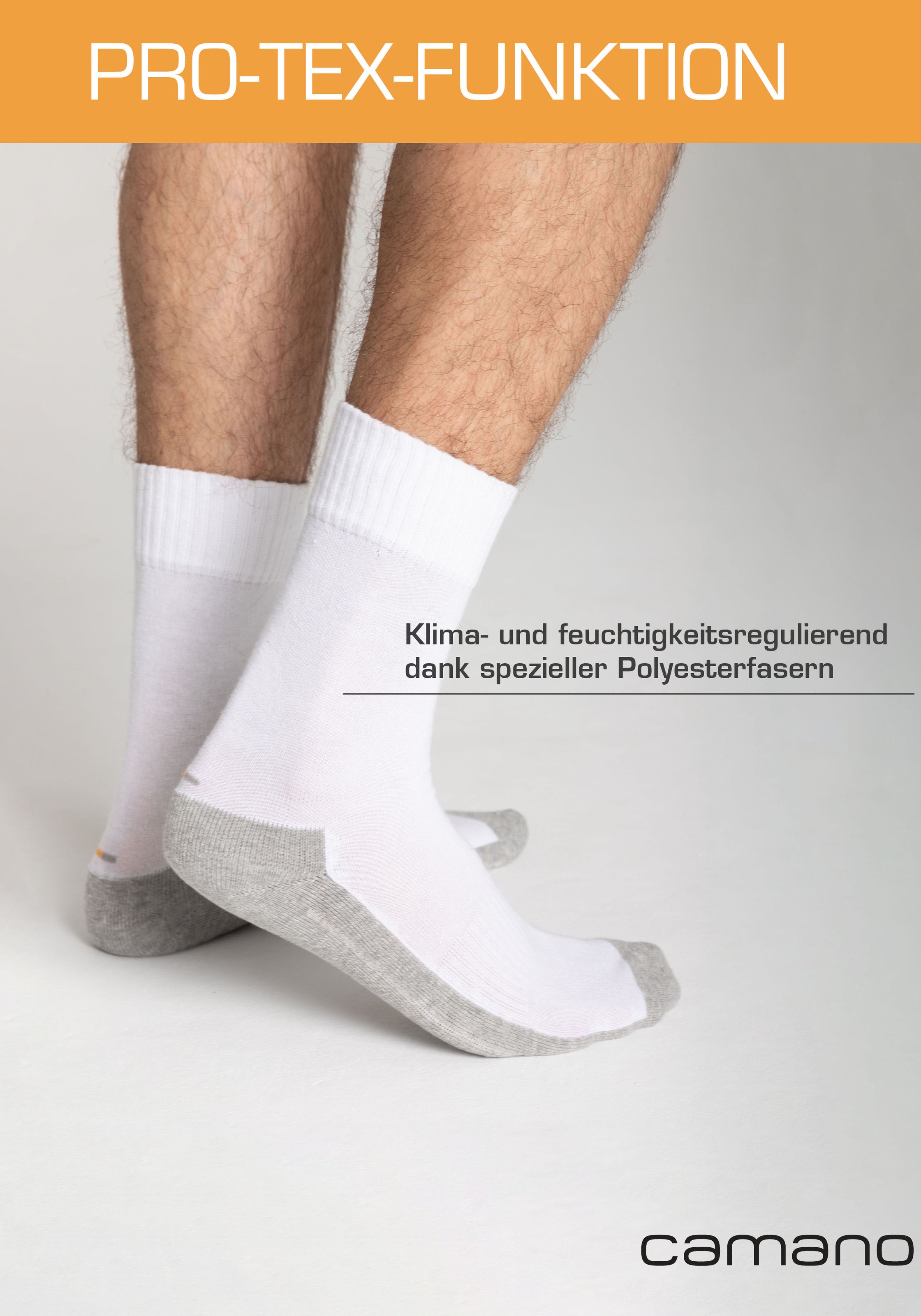 Camano Socken »function« 4 Paar, 4 Paar tlg. mit feuchtigkeitsregulierendem Material