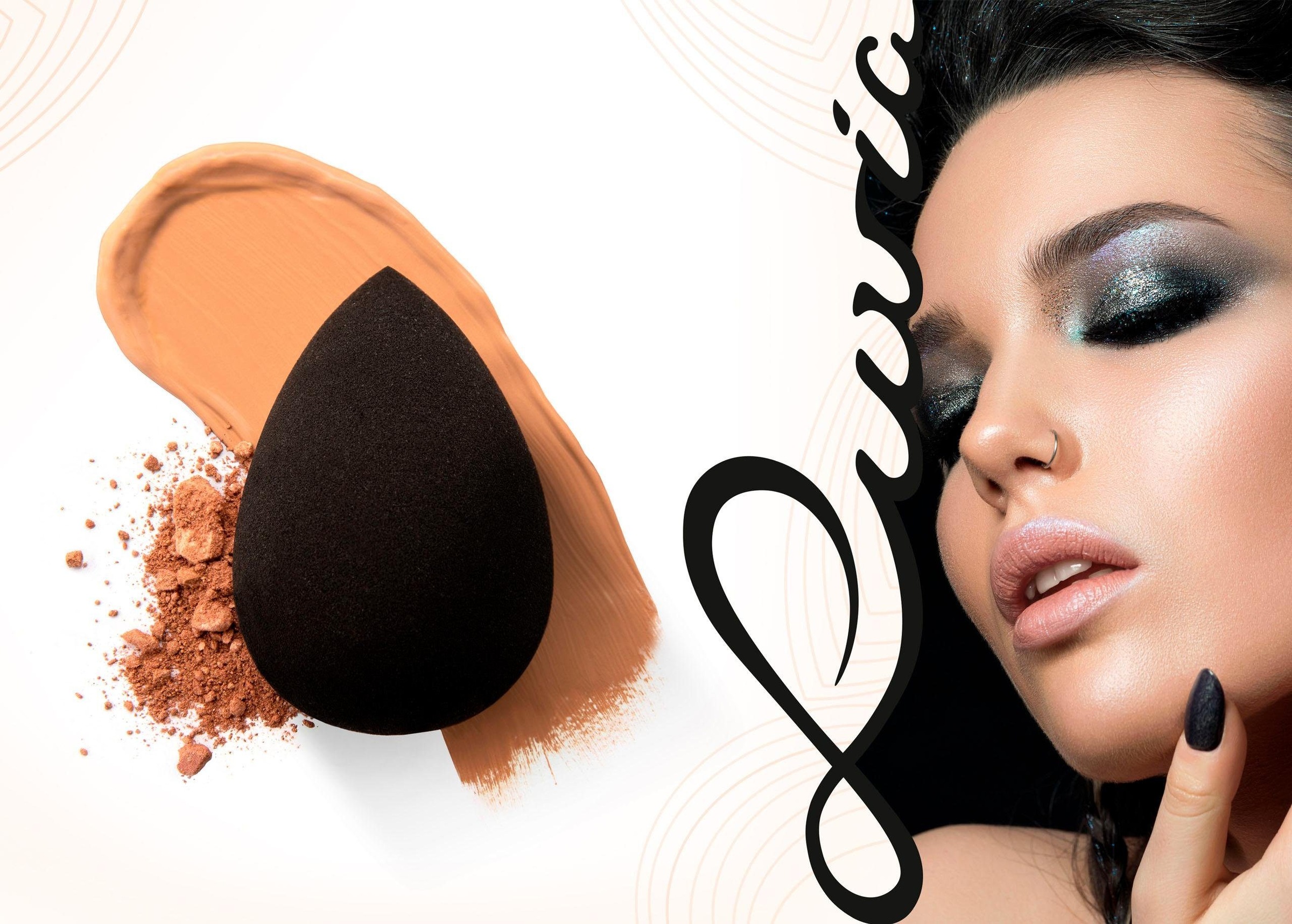 Luvia Cosmetics Make-up Schwamm, Fleckenloses Auftragen, für flüssige und pudrige Produkte, kein Latex.