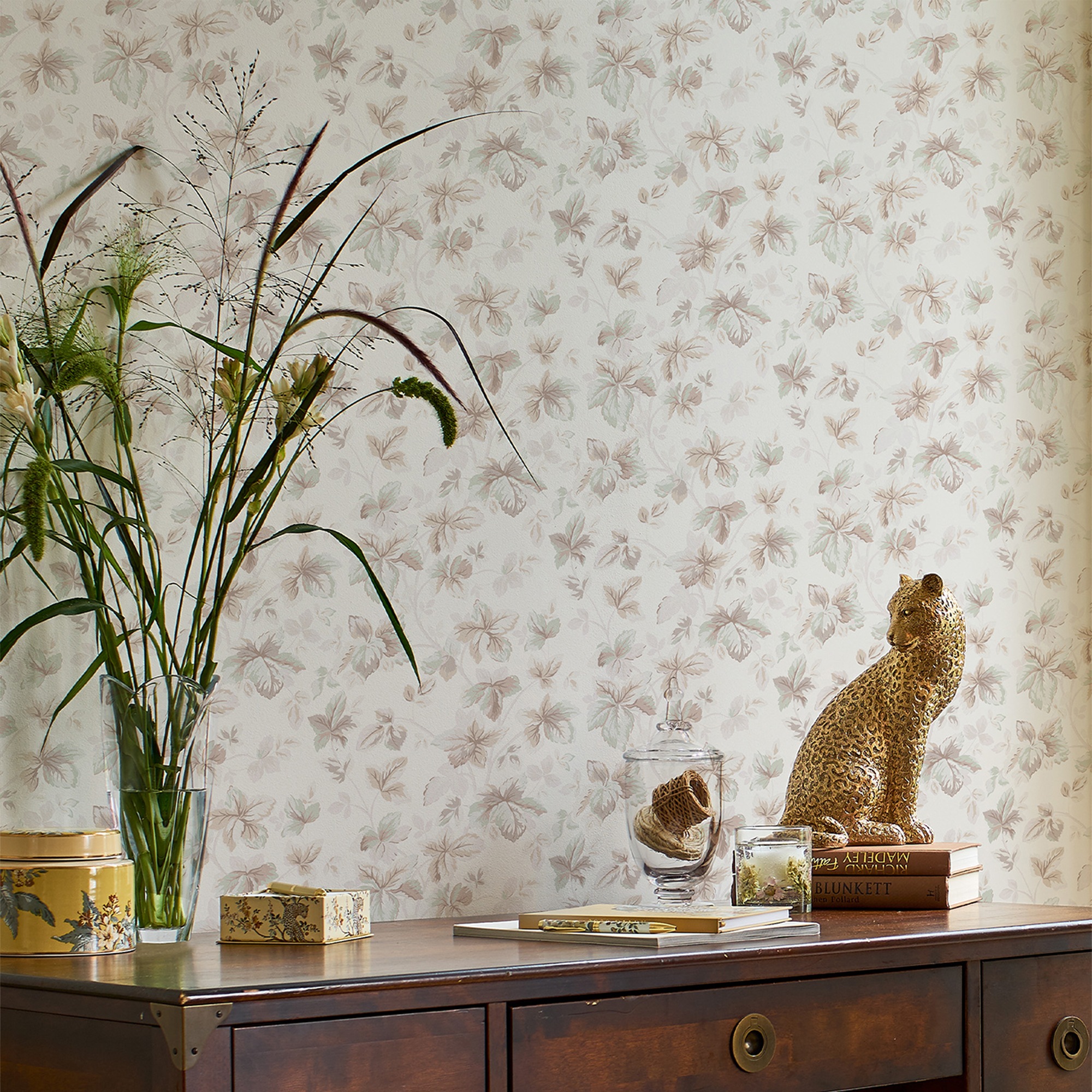 LAURA ASHLEY Vliestapete »Autumn Leaves« floral texturiert 10mx52cm