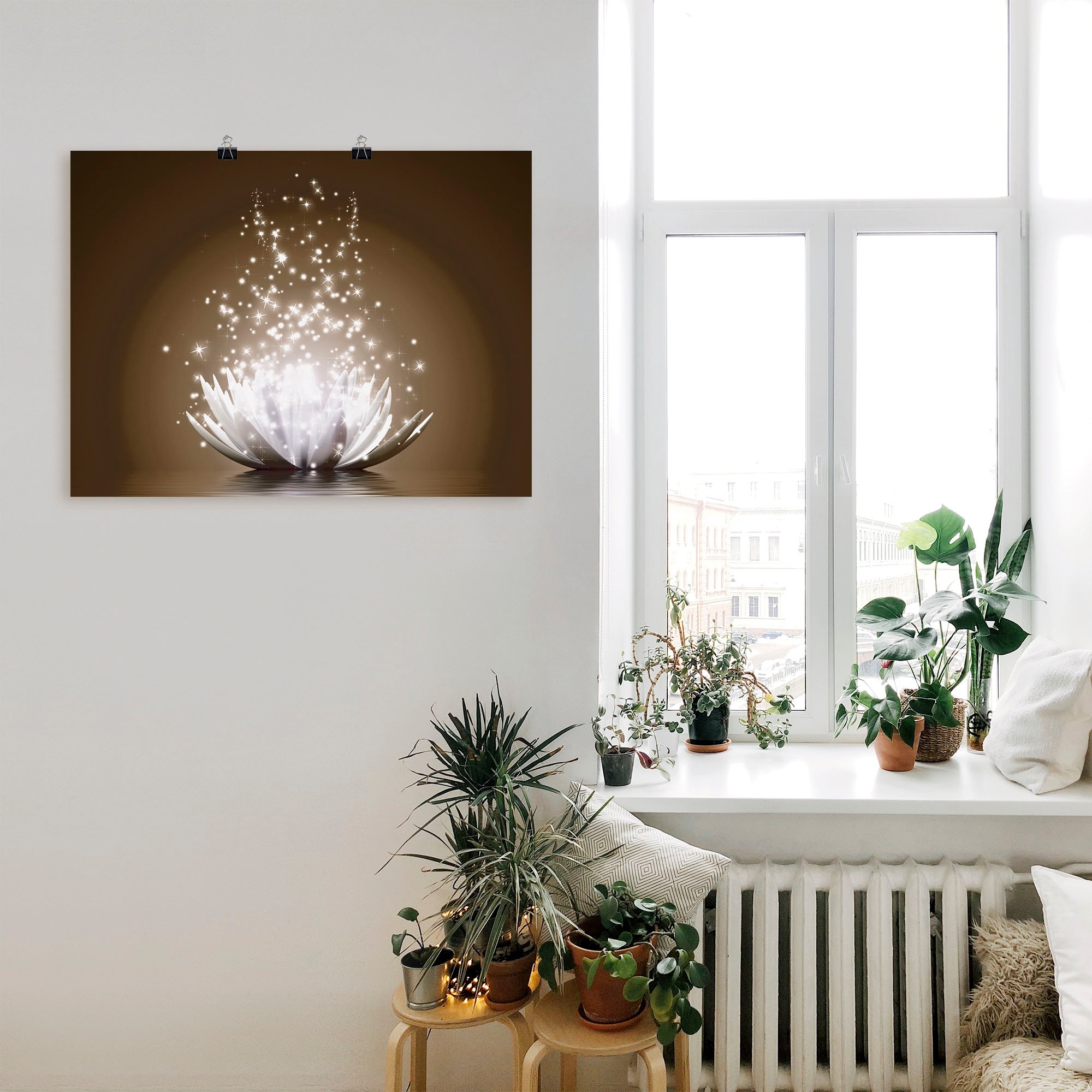 Artland Wandbild »Magie der Lotus-Blume«, Blumen, (1 St.), als Leinwandbild, Poster, Wandaufkleber in verschied. Größen