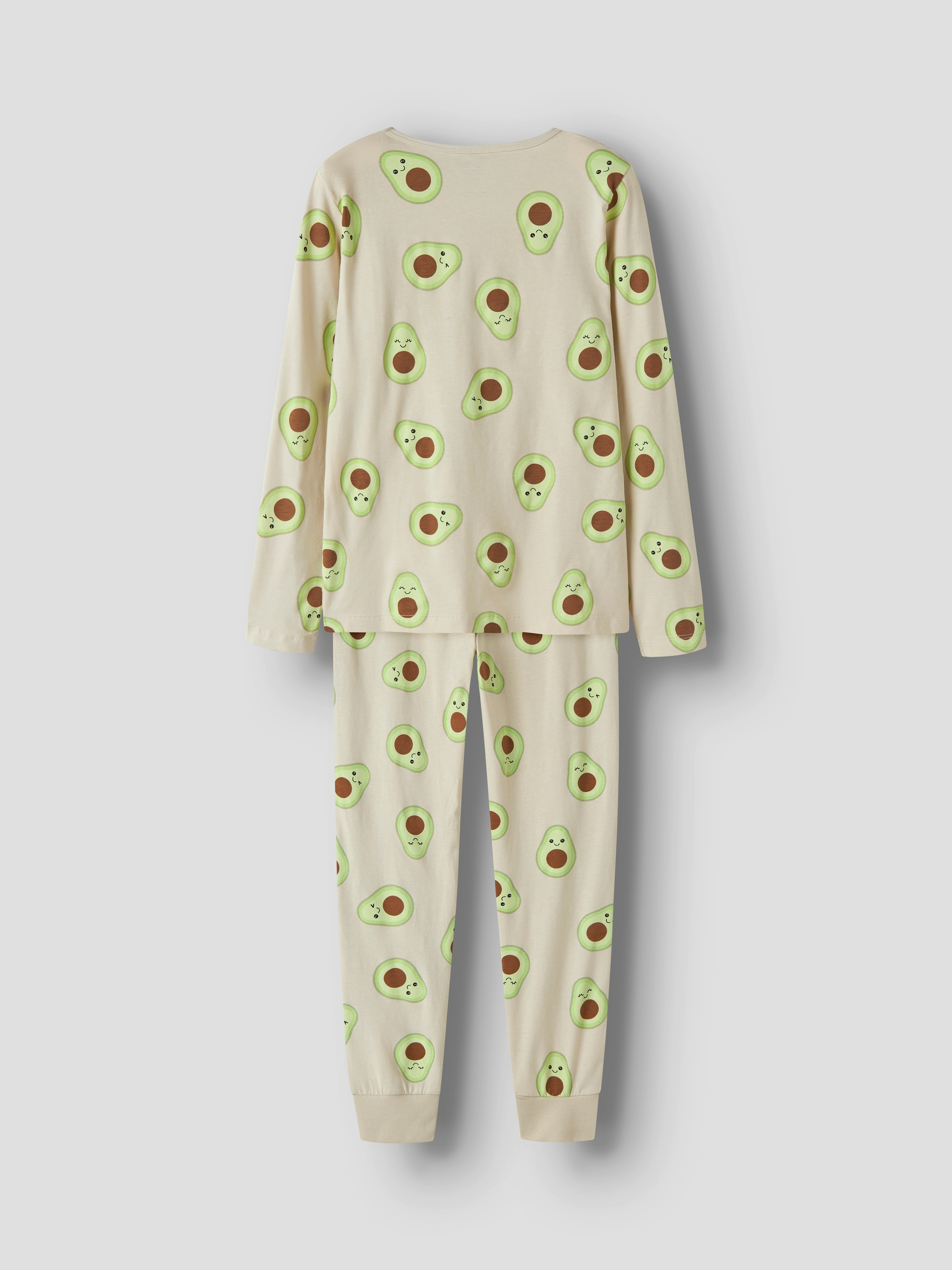 Name It Schlafanzug »NKFNIGHTSET OATMEAL AVOCADO NOOS« Set, 2 tlg. im lustigen Avocado-Alloverprint