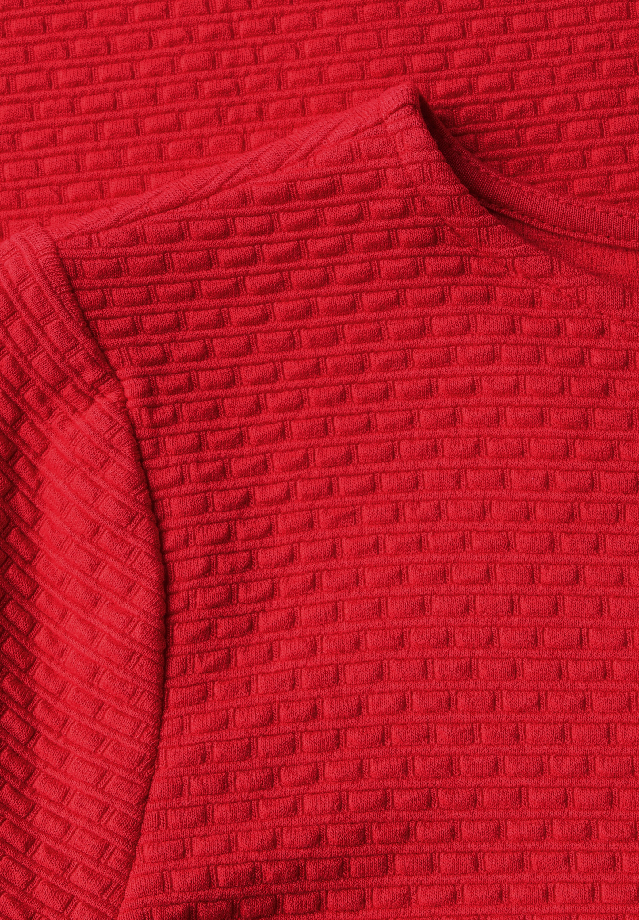 STREET ONE T-Shirt, mit Tunnelzug am Saum und in Struktur-Optik
