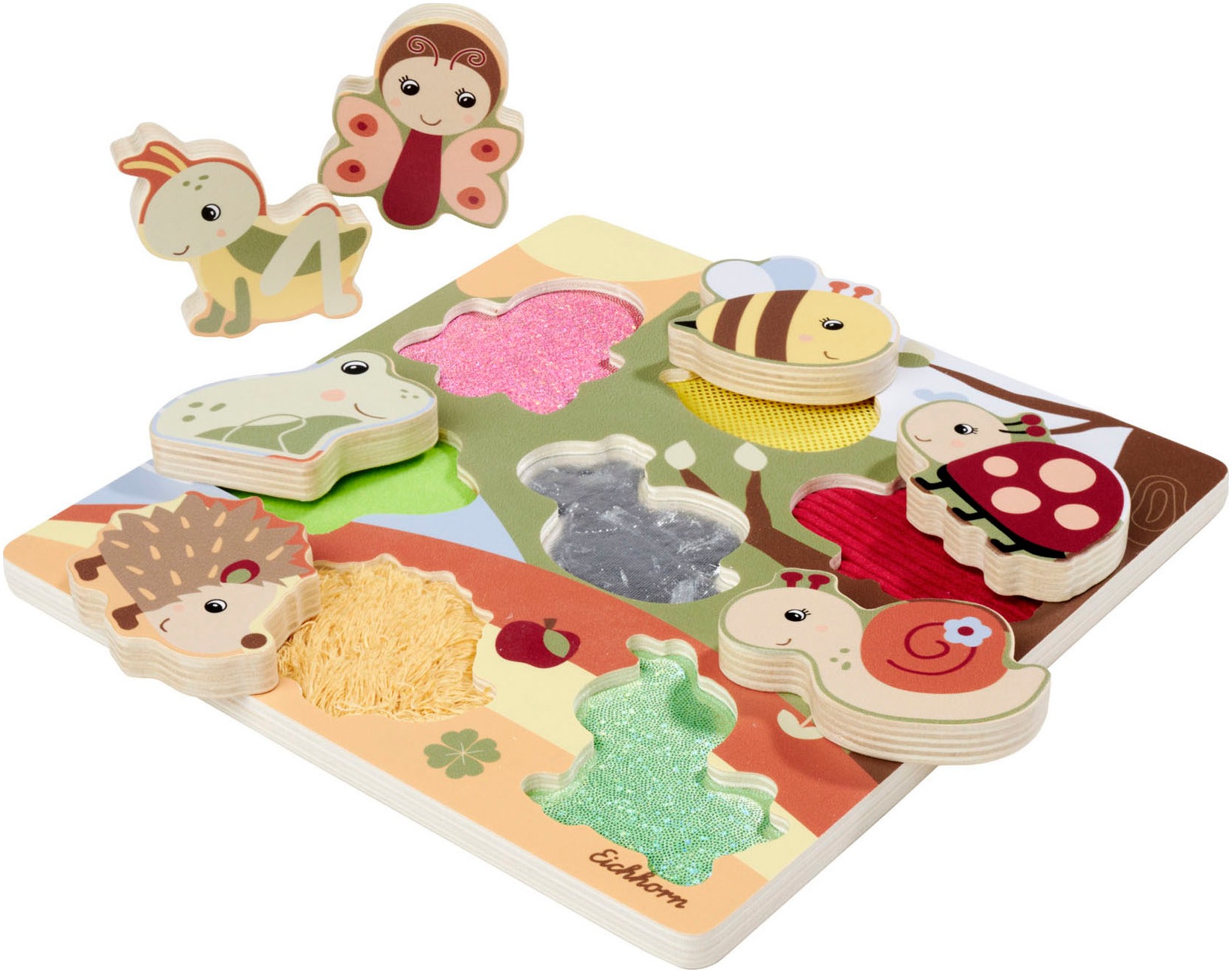 Eichhorn Steckpuzzle »Fühlpuzzle mit Stoff«, FSC® - schützt Wald - weltweit