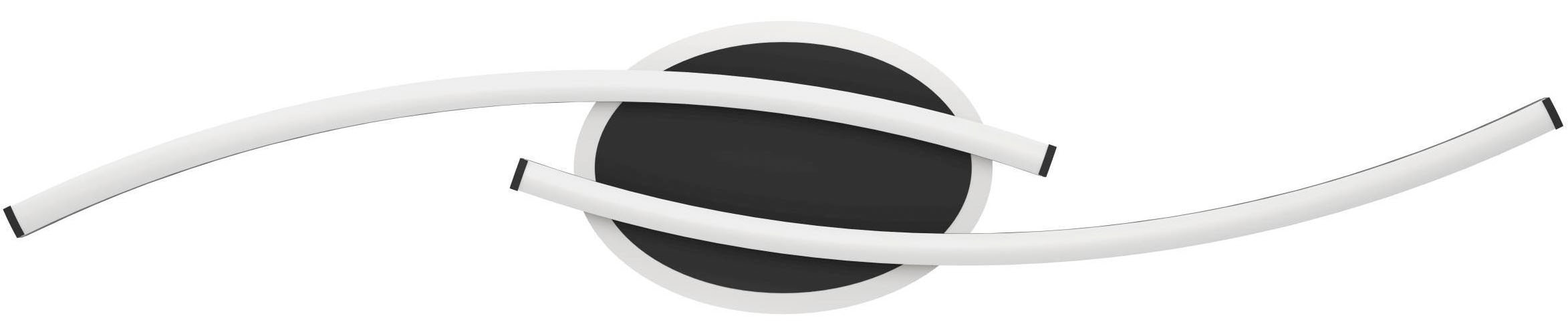 EGLO Deckenleuchte »Lungolago Deckenlampe, Bürolampe Decke, Metall und Kunststoff, Lampe« LED-Modul 1 Stk. Neutralweiß Wand-/Deckenleuchte - L74 x B14 x H6 cm - schwarz - 12W inkl.