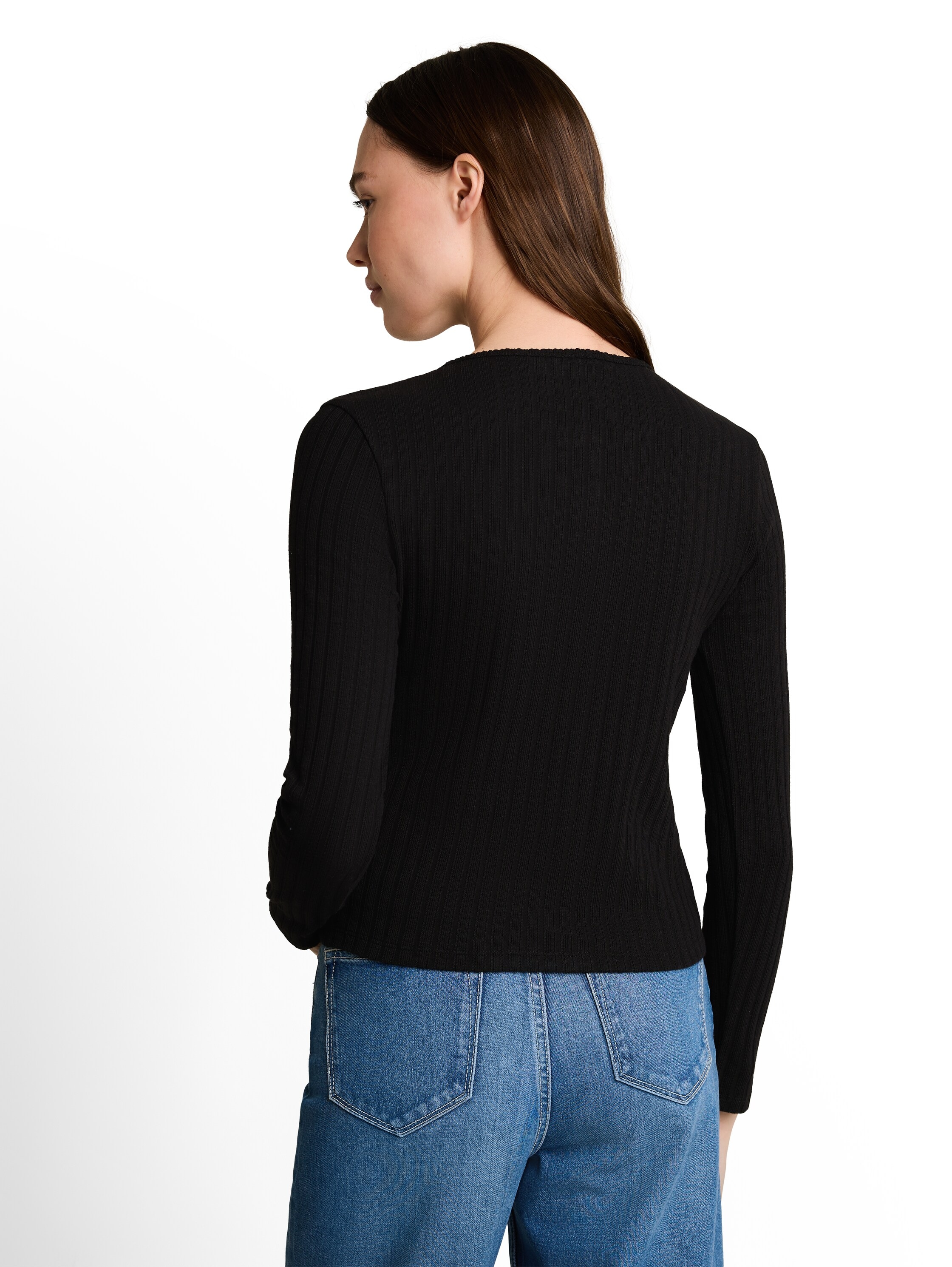 TOM TAILOR Denim Cardigan mit feiner Struktur und Knopfleiste
