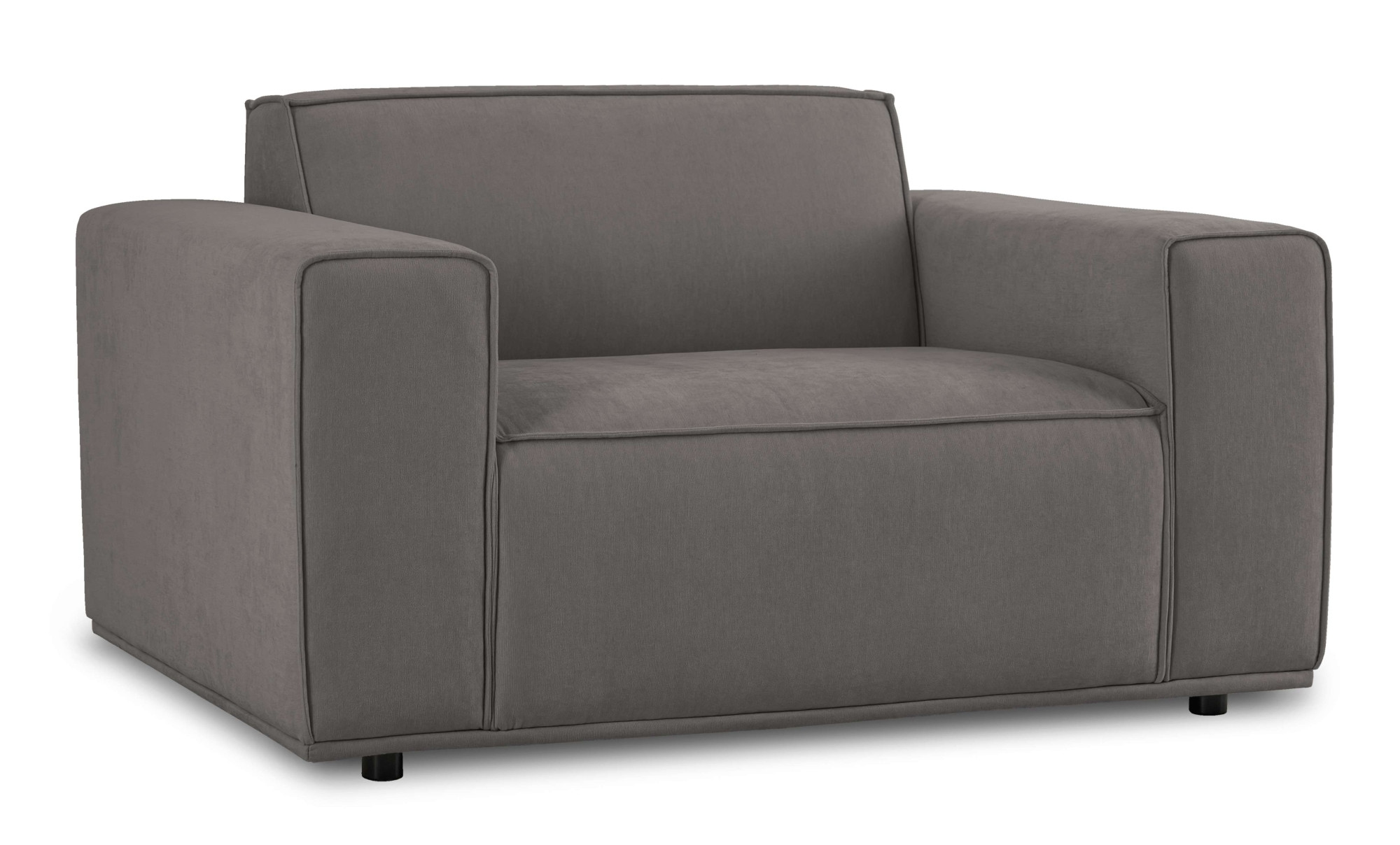 Home affaire Loveseat »Avelin, 1.5 Sitzer, 140 cm, Chenille, Struktur-Boucle«, mit Wellenunterfederung, Kedernaht, bodentief, Skandi-Design