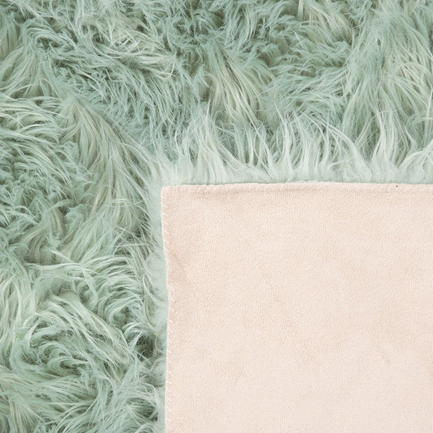 Paco Home Fellteppich »Playa 960«, rund, 64 mm Höhe, Kunstfell, Flokati-Optik, Hochflor, weich und flauschig, Uni-Farben