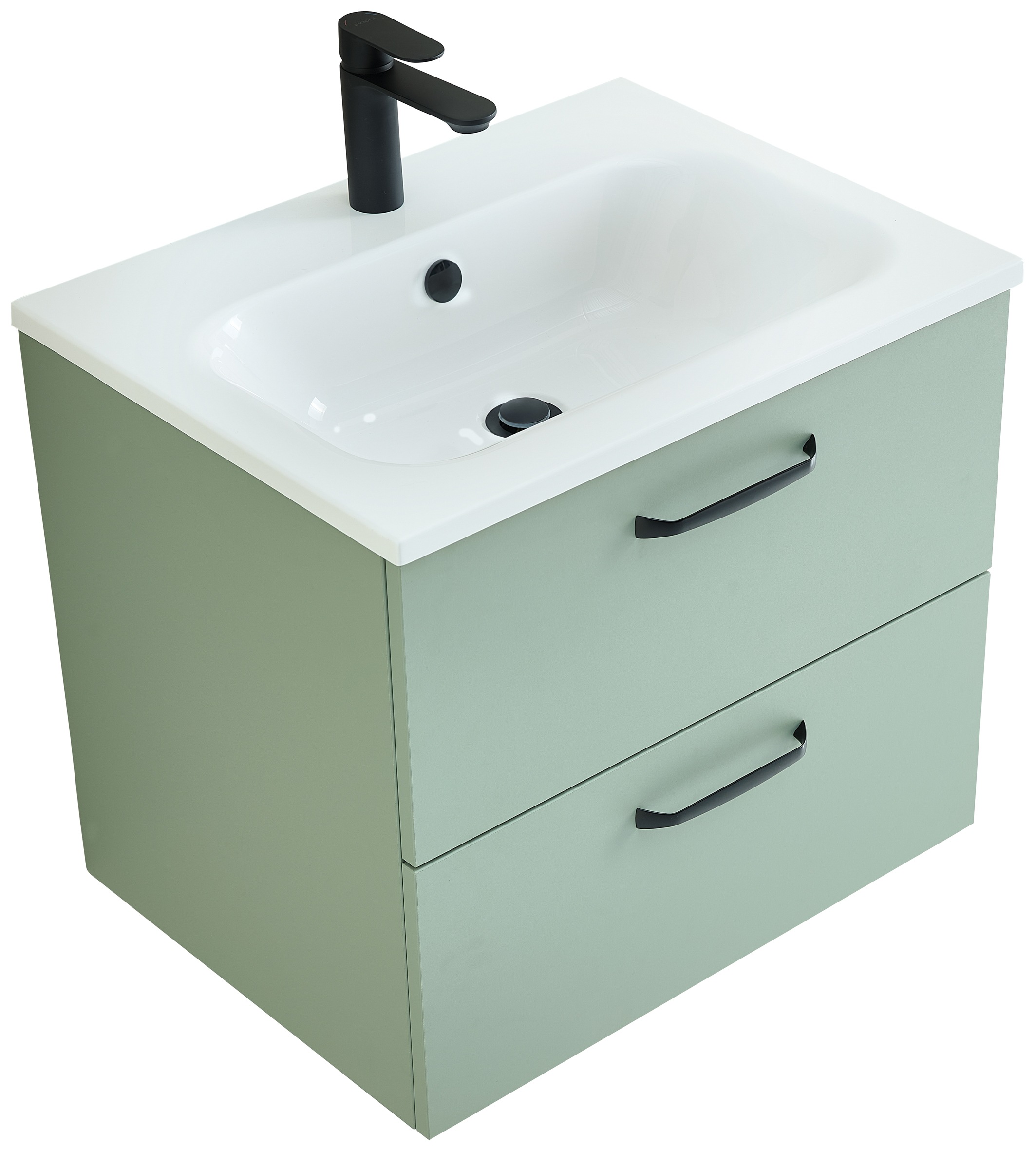 Saphir Badmöbel-Set »Quickset 500, Waschtischunterschrank mit Mineralmarmorwaschtisch« 2 Stk. tlg.