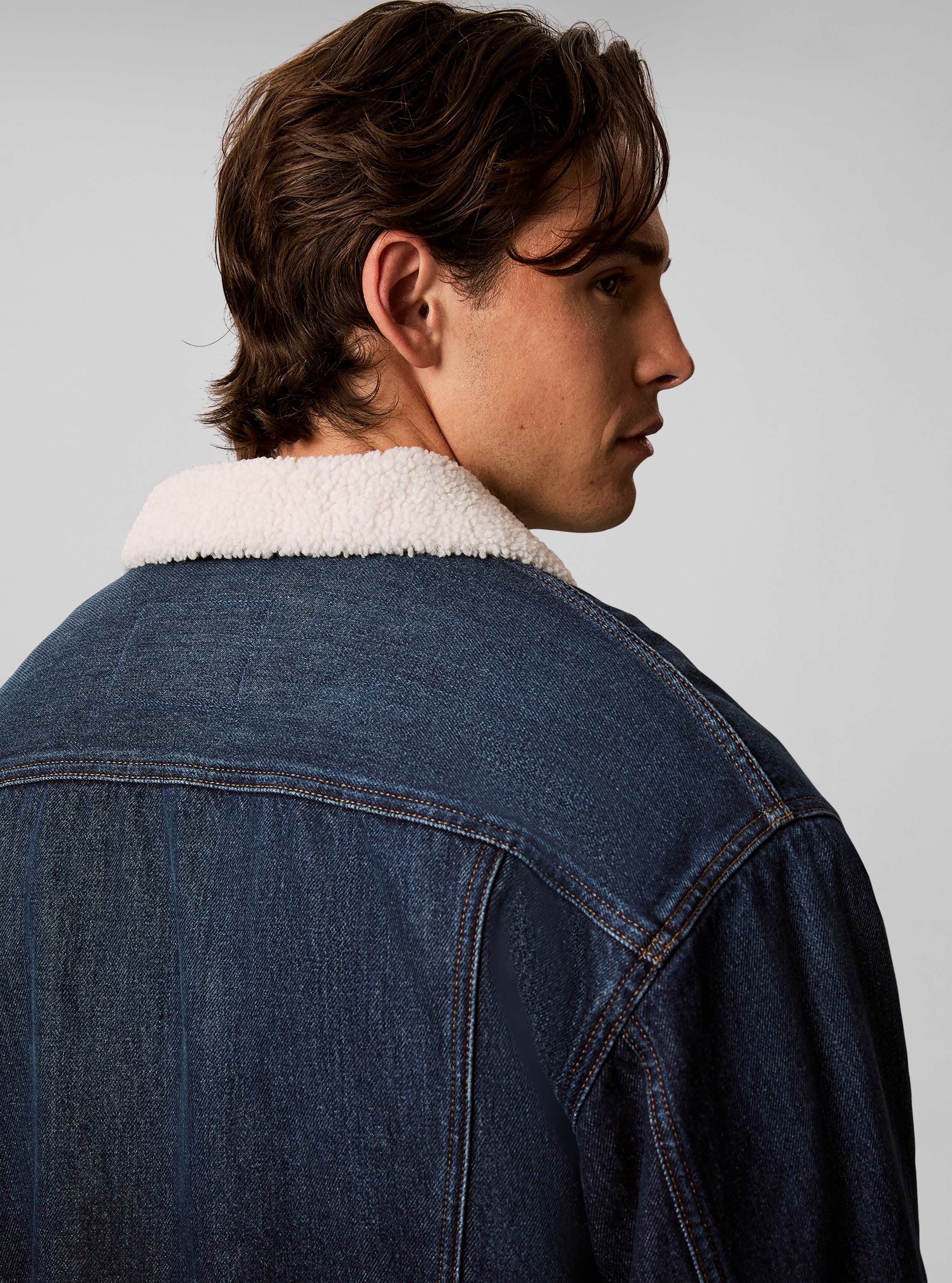Calvin Klein Jeans Jeansjacke »ARCHIVE 90S SHERPA TRUCKER CLAYT« ohne Kapuze Regular fit mit weichem Futter