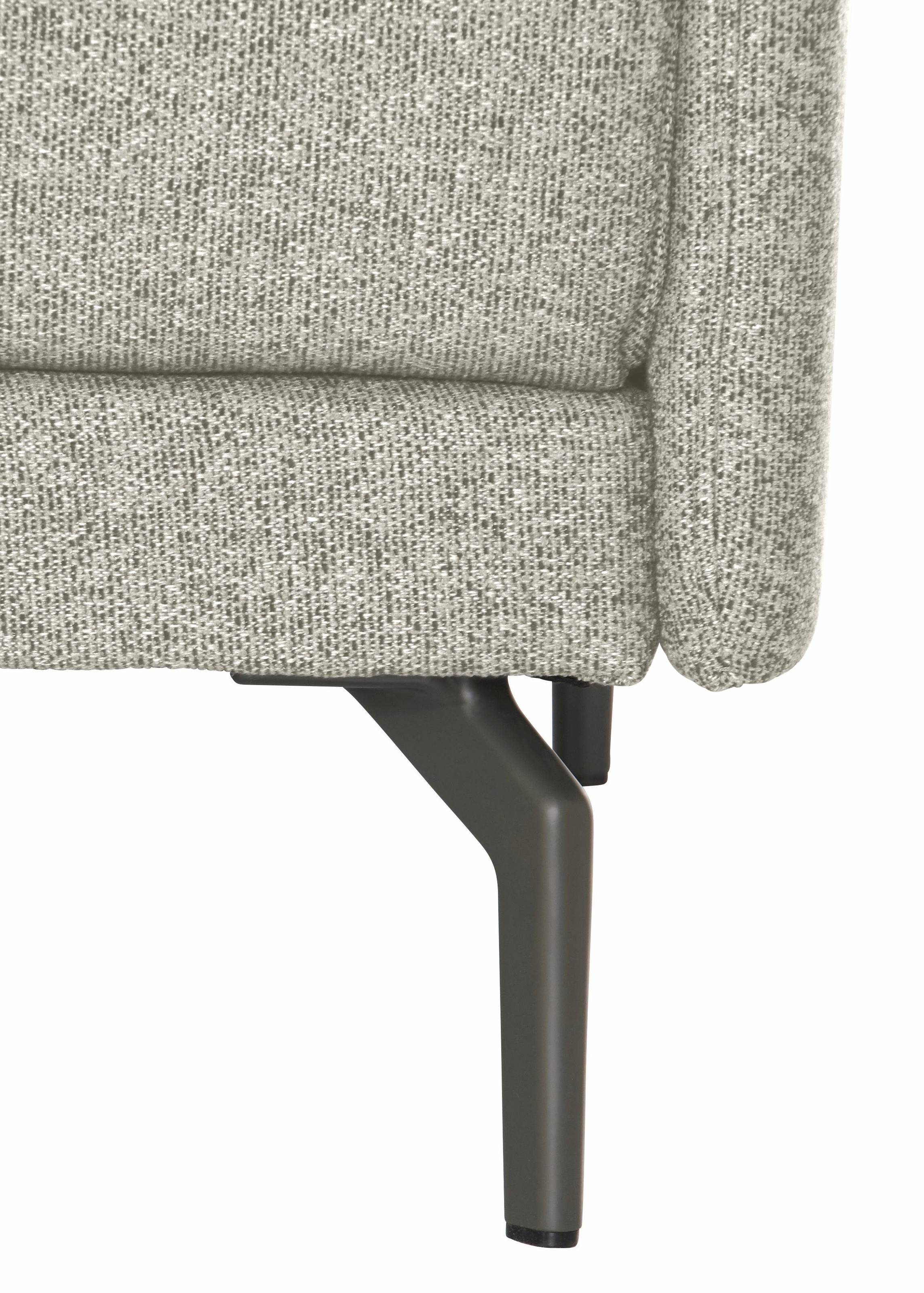 Creation BY ROLF BENZ Ecksofa »CR.450, Designecksofa, Polsterecke, L-Form«, Armlehne sehr schmal, Breite 234 cm, Alugussfüße in umbragrau