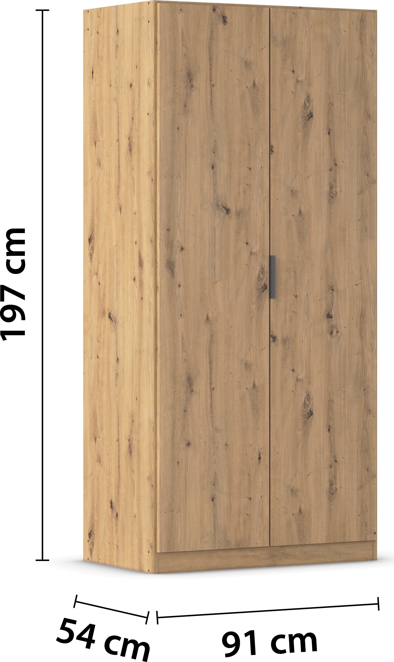 rauch Kleiderschrank »Drehtürenschrank Schrank Garderobe Ankleide Schlafzimmer LAGOA« 3 verschiedene Ausstattungen BASIC/CLASSIC/PREMIUM (inkl. SOFT-CLOSE),  moderne Kantengriffe aus Metall, optional mit Aufsatz MADE IN GERMANY