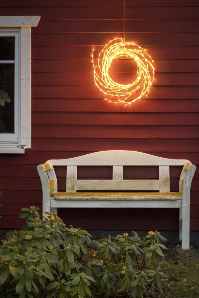 KONSTSMIDE LED-Lichterkette »Weihnachtsdeko aussen«, variabel als Lichterkranz/Lichtergirlande, 240 warmweiße Dioden