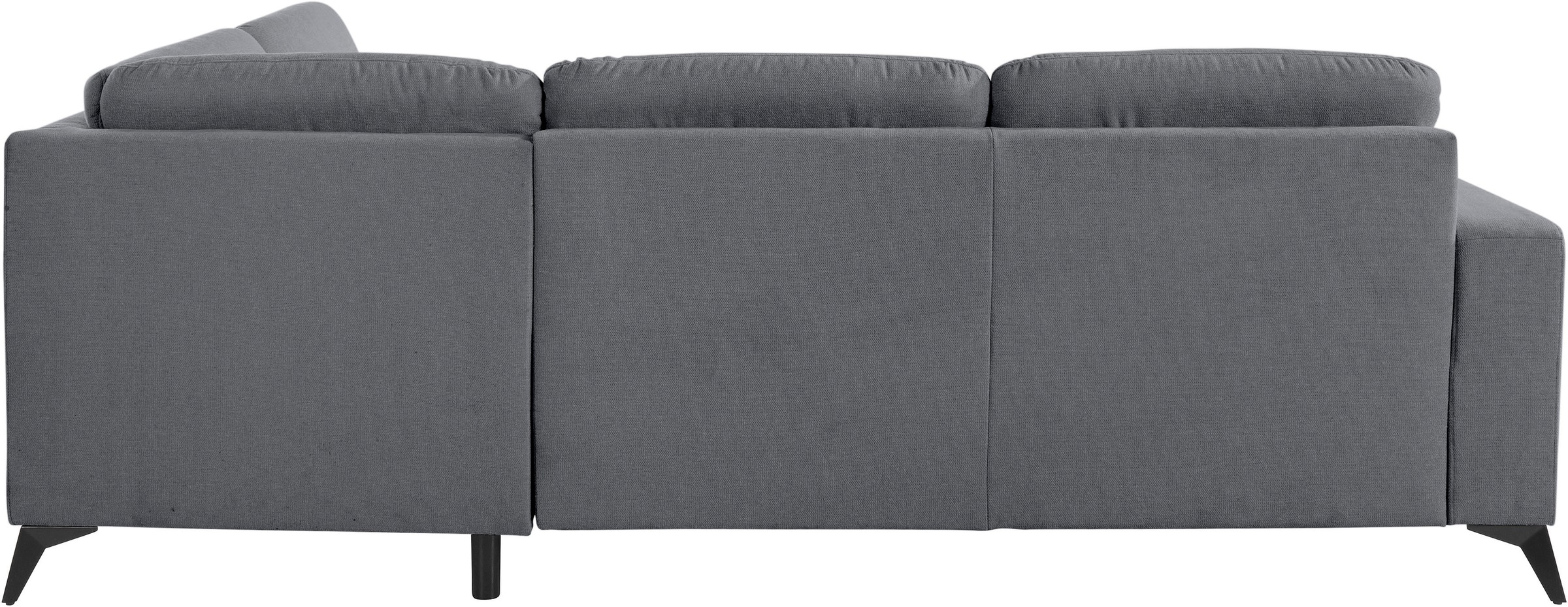 Places of Style Ecksofa »Lolland L-Form«, Wahlweise mit Bettfunktion und Stauraum, auch mit abwischbarem Bezug