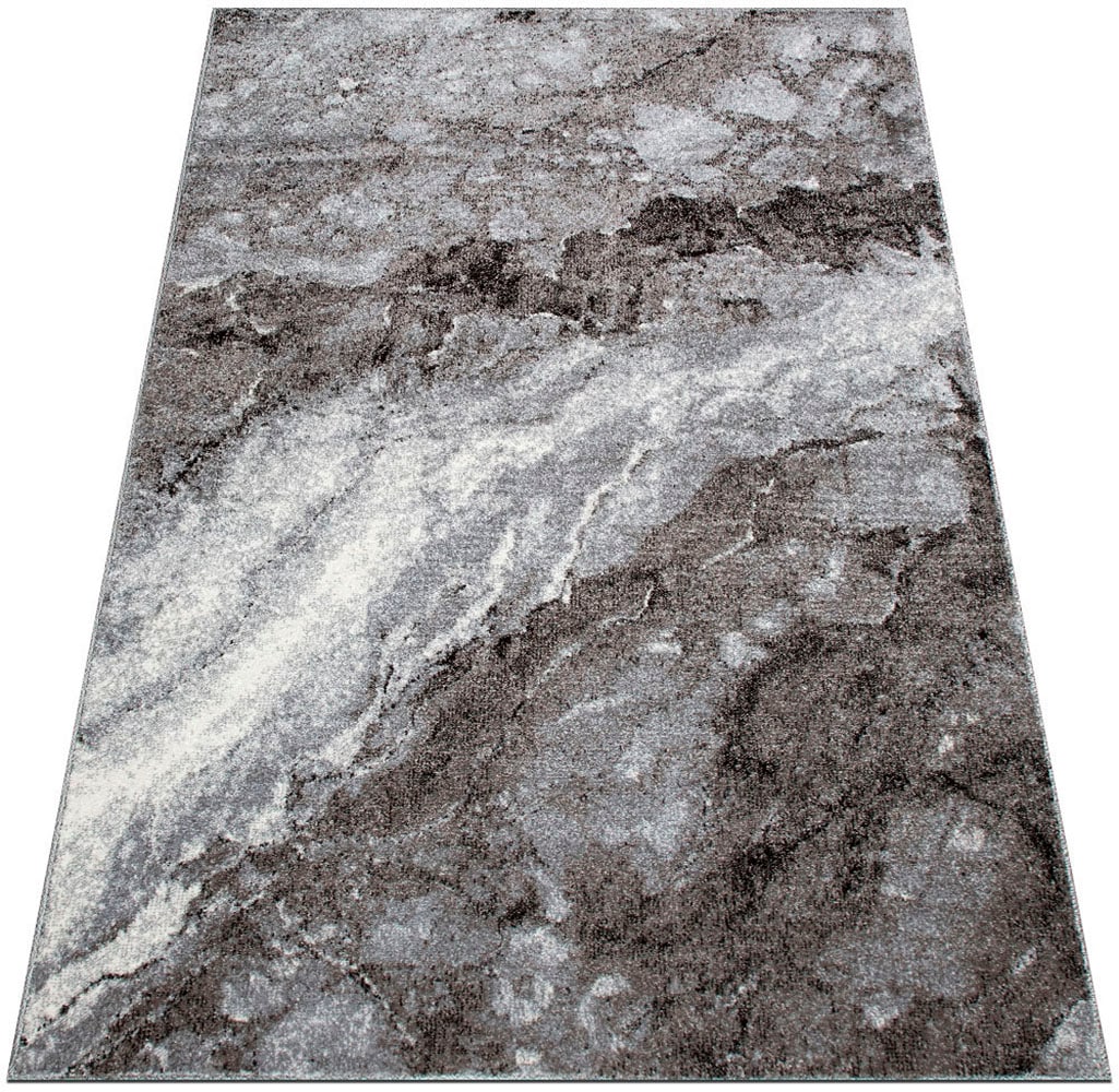 my home Teppich »Sonnenhang«, rechteckig, 9 mm Höhe, mit besonders weichem Flor, Kurzflor, modernes Marmor Design