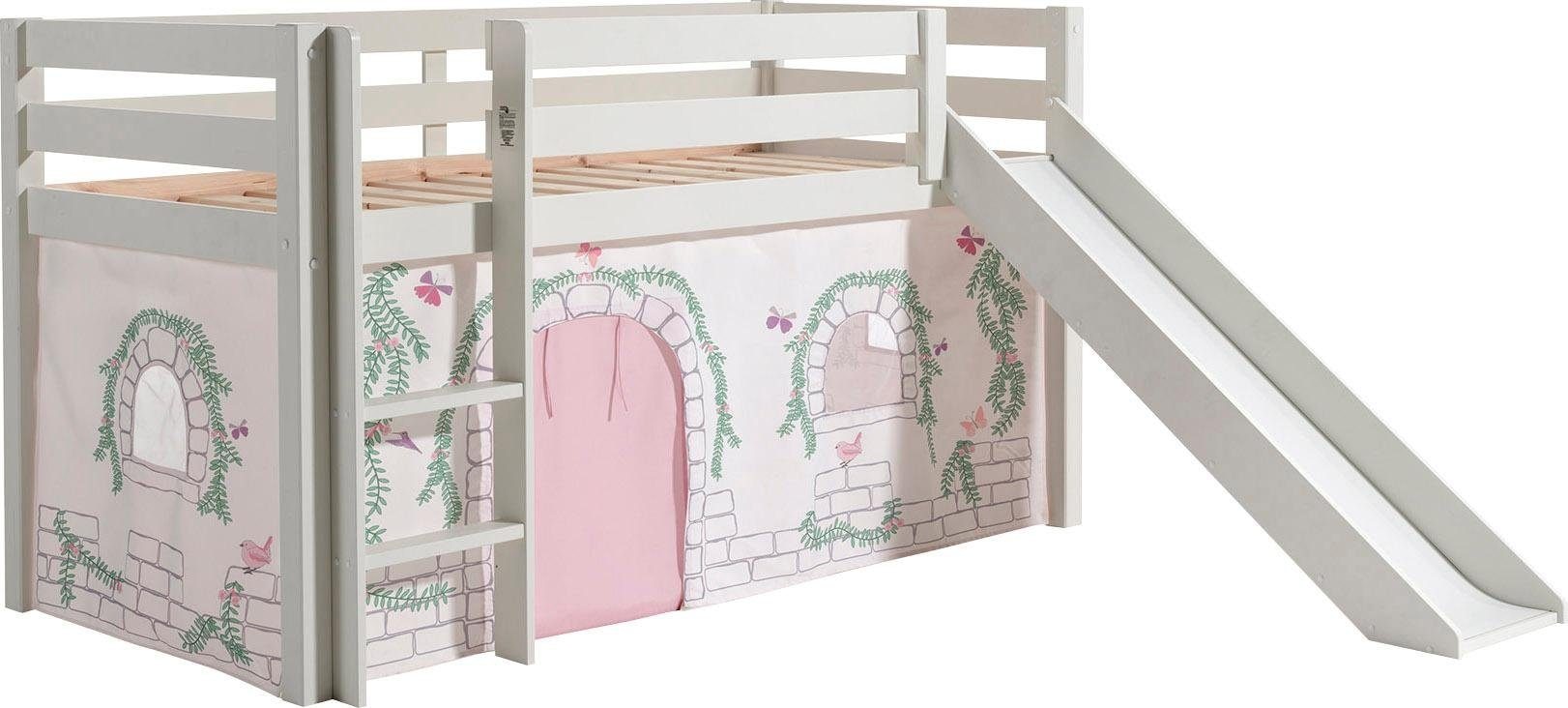 Vipack Hochbett "Pino, Spielbett massiv Kiefer, stabil gebaut, 3 Korpusfarb günstig online kaufen