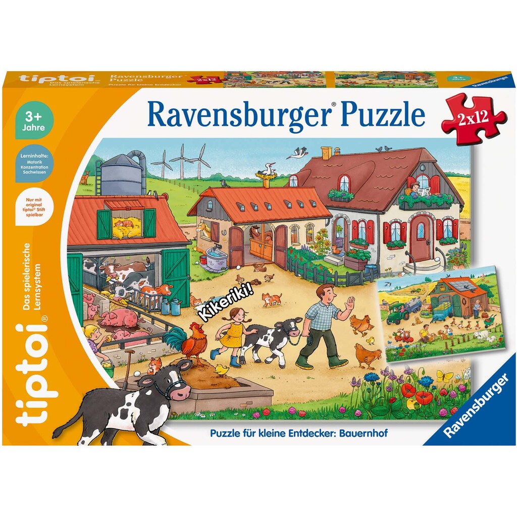 Ravensburger Puzzle »tiptoi® Puzzle für kleine Entdecker: Bauernhof«