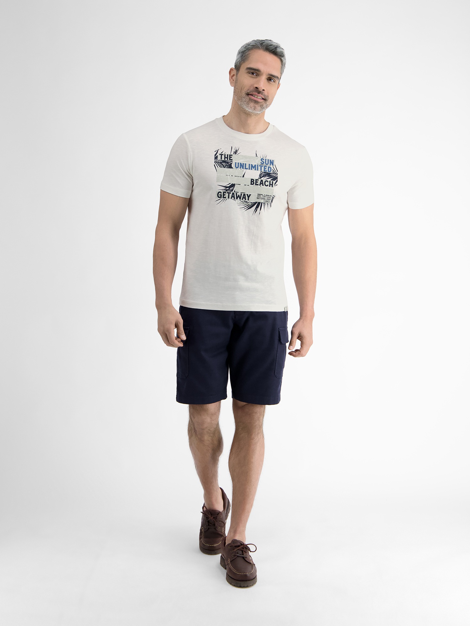 LERROS T-Shirt »Herren T-Shirt mit sommerlichem Brustprint«