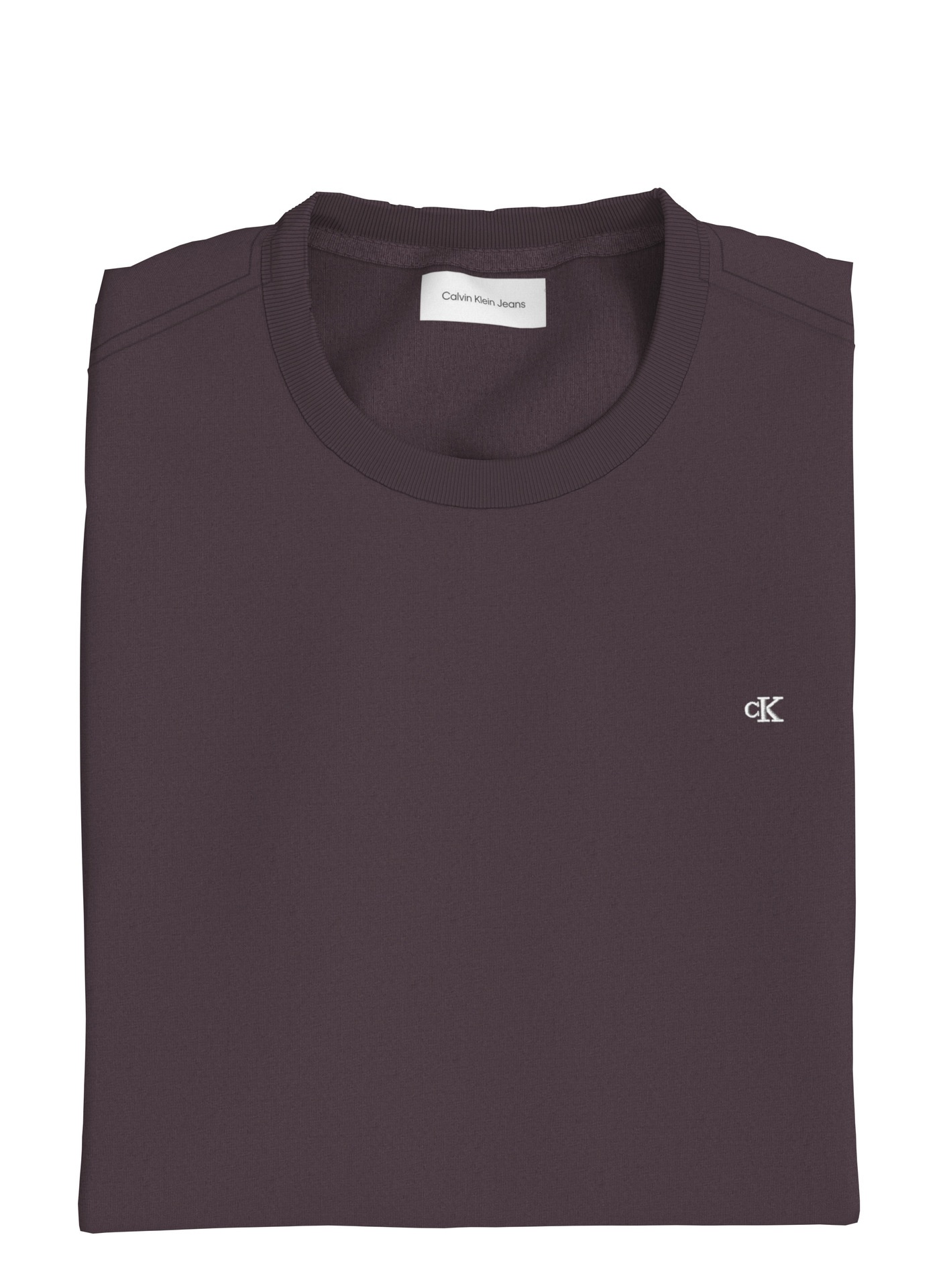 Calvin Klein Jeans T-Shirt »SS SMOOTH CTTN SOLID CREWNK TEE«, mit Logo