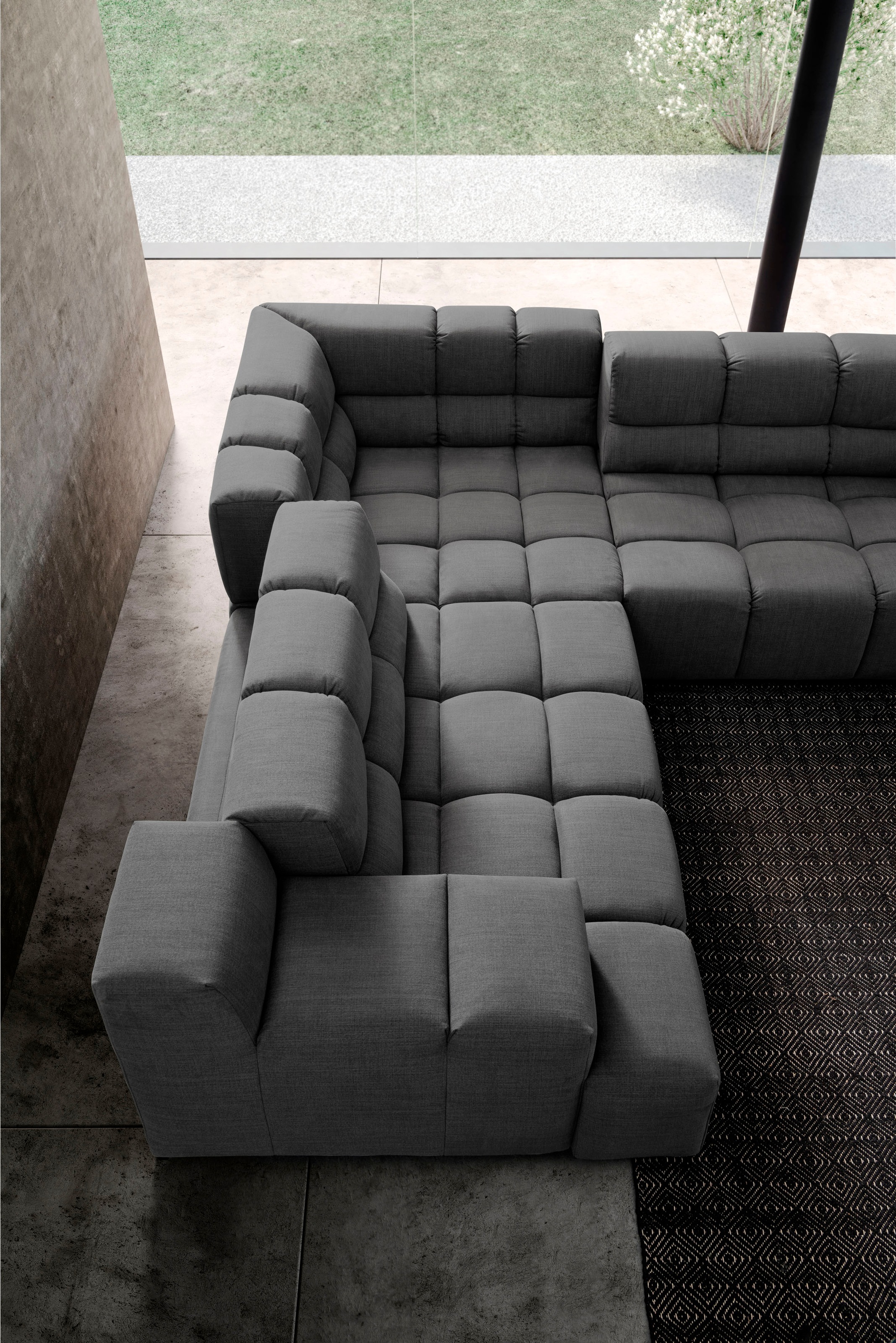 designwerk Ecksofa »Temple L-Form, tolles Designsofa« mit Sitztiefenverstellung