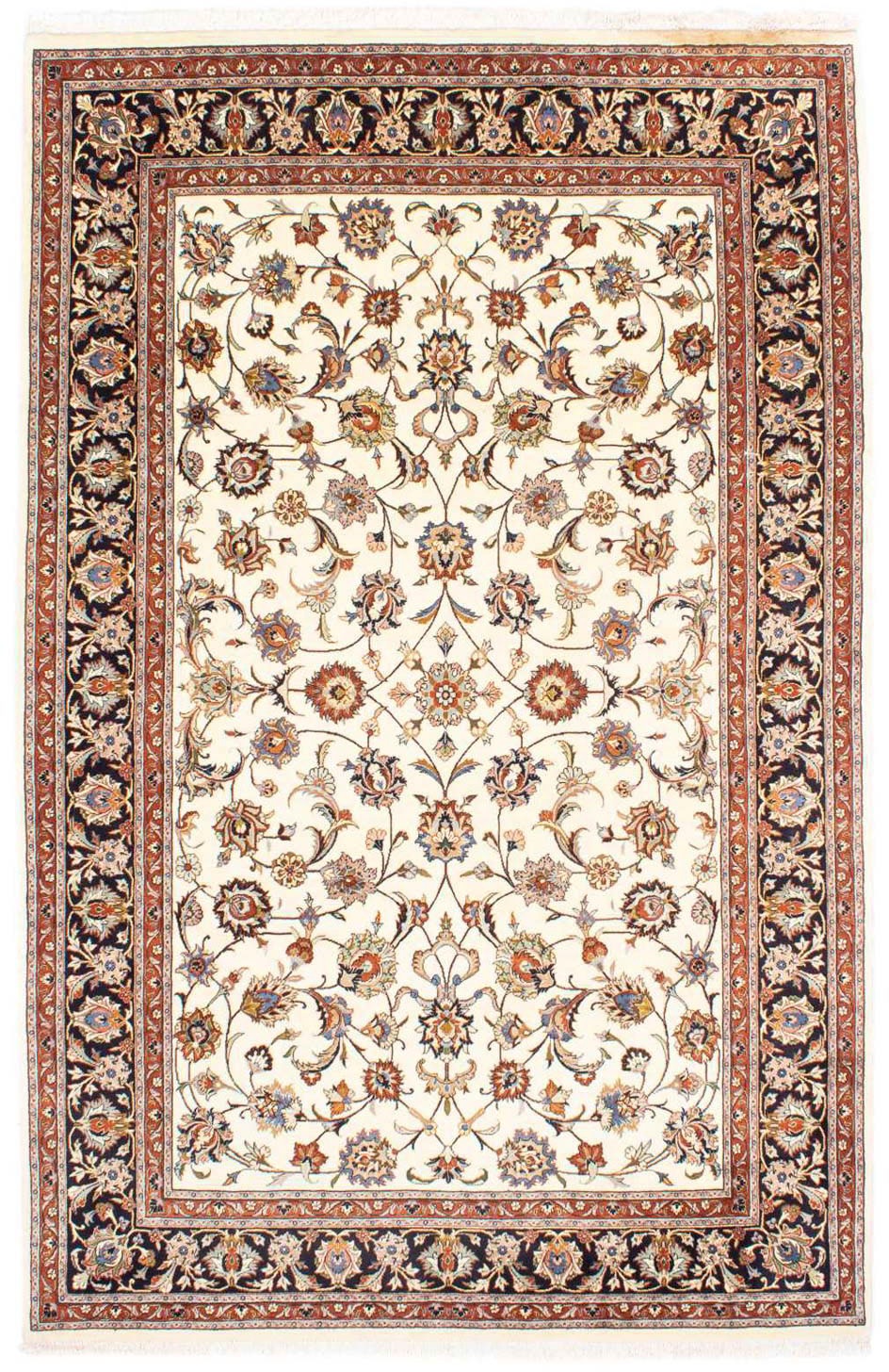 morgenland Wollteppich »Kaschmar Blumenmuster Beige 285 x 200 cm«, rechteck günstig online kaufen