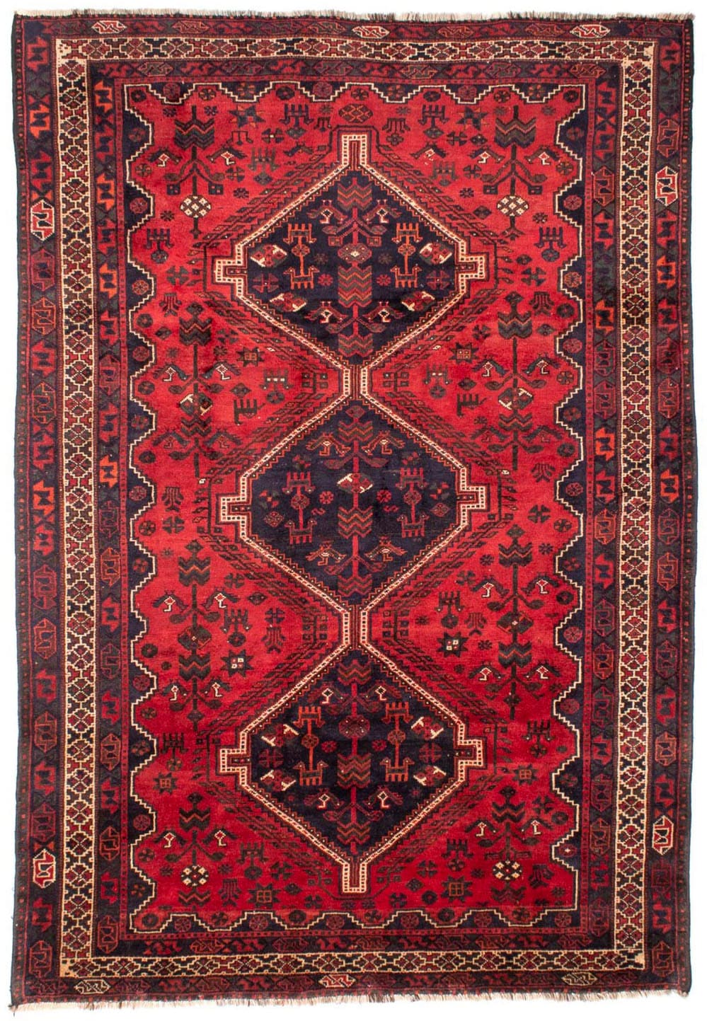 morgenland Wollteppich »Shiraz Medaillon Rosso scuro 305 x 215 cm«, rechtec günstig online kaufen