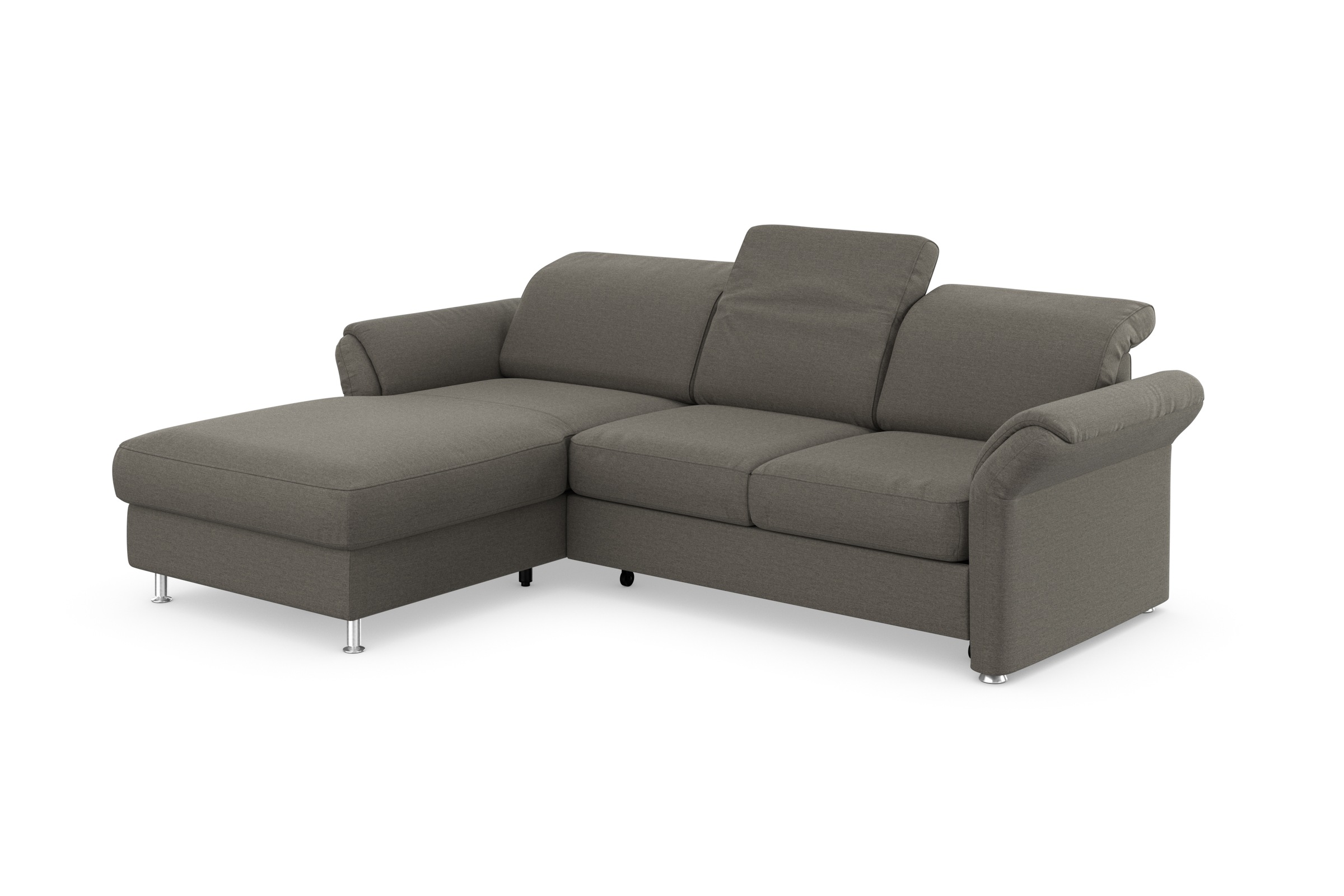 sit&more Ecksofa »Apulia L-Form«, wahlweise Bettfunktion, Bettkasten und Kopf- und Armteilverstellung