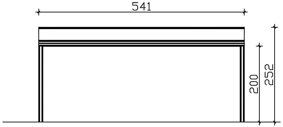 Skanholz Terrassendach »Genua« 541 cm Breite, verschiedene Tiefe