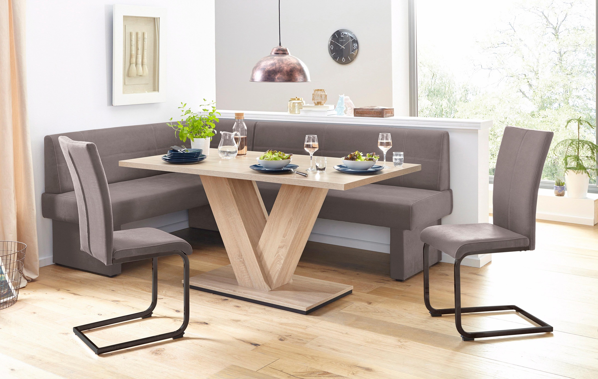 Home affaire Freischwinger »Nils«, (Set), 2 St., Luxus-Microfaser Lederopti günstig online kaufen
