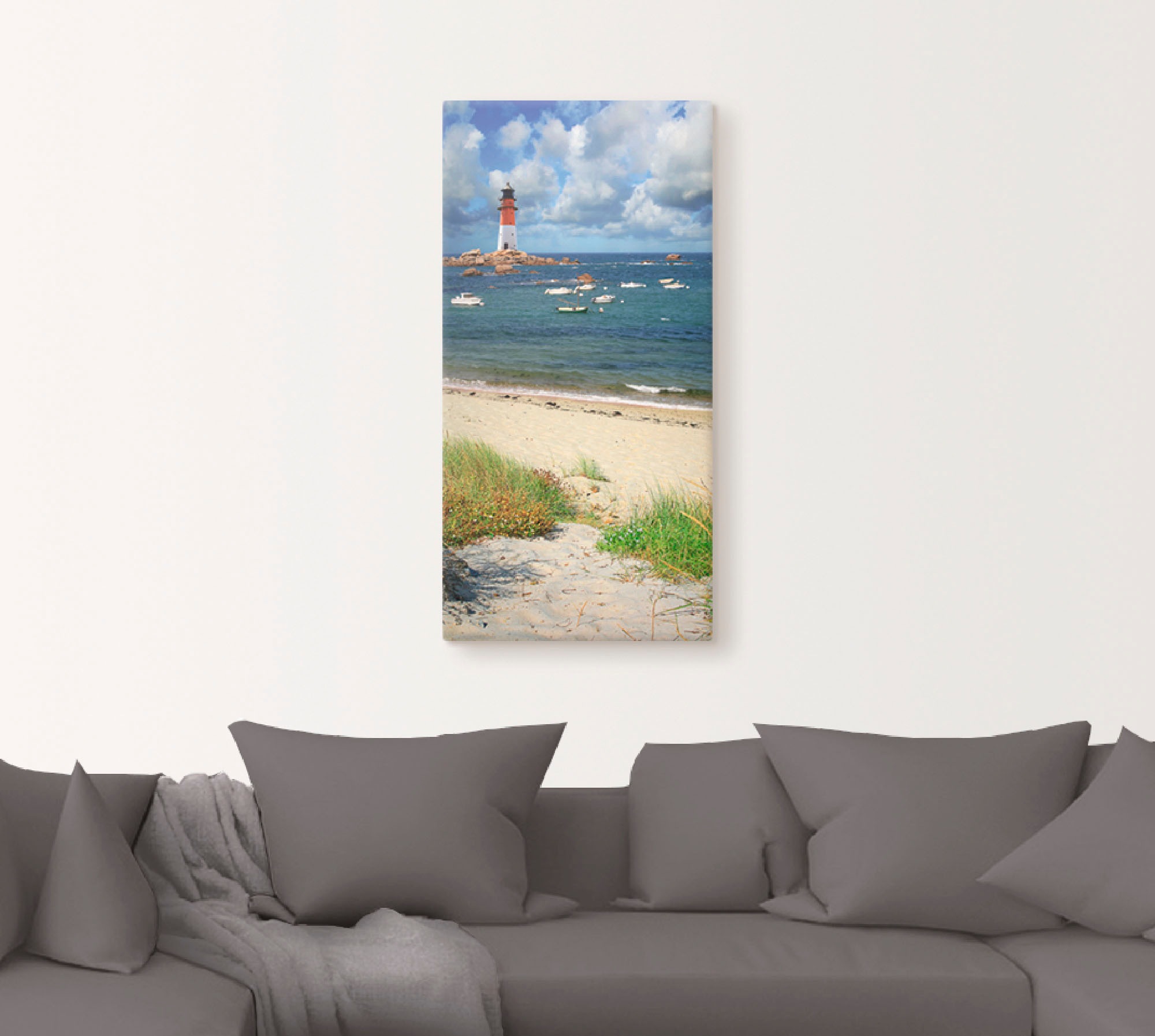 Artland Wandbild »Blick von den Dünen« Küste 1 Stk. tlg. als Leinwandbild, günstig online kaufen
