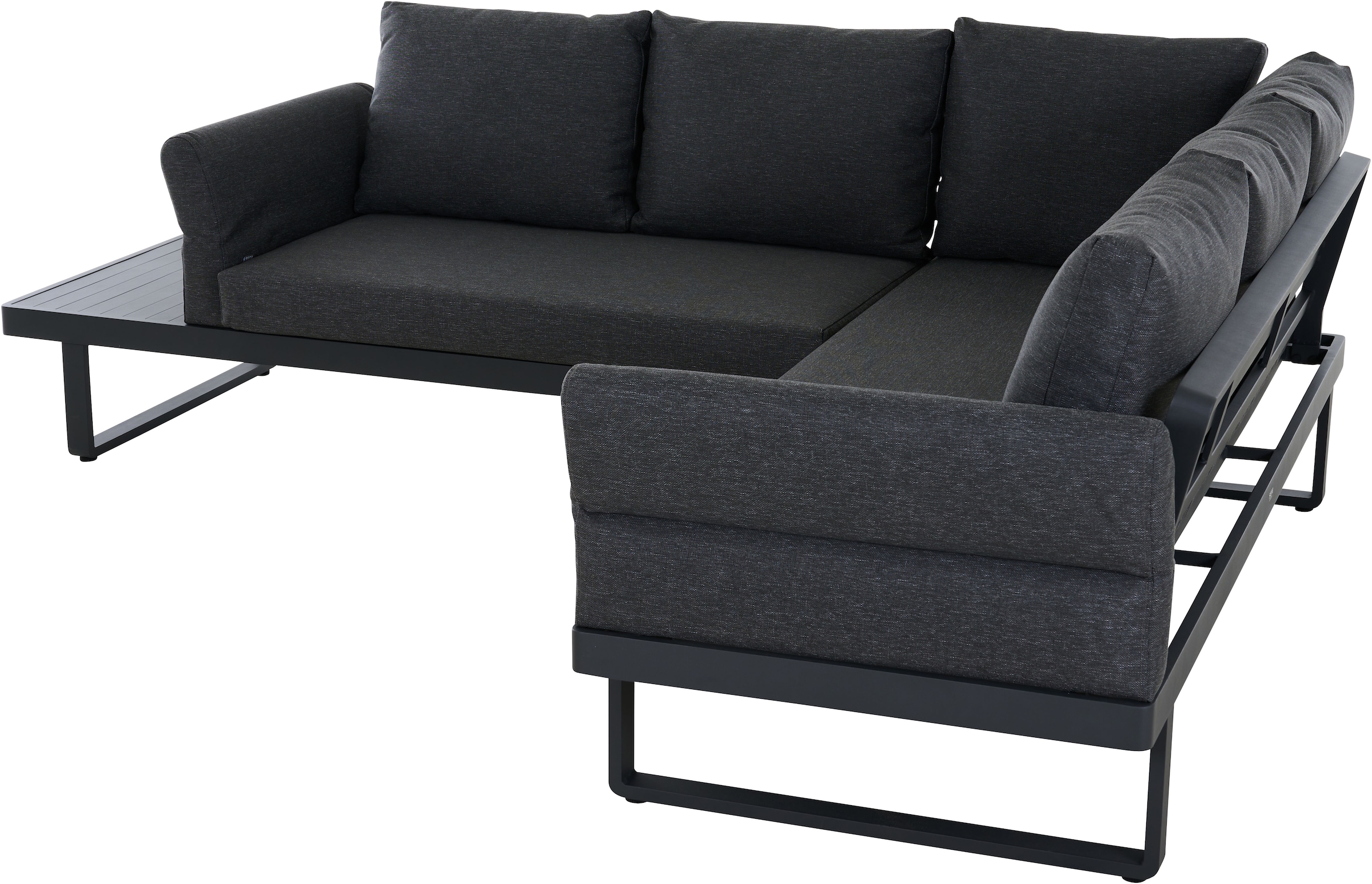 Siena Garden Loungeset »WESTON« Set, 3 tlg. aus Aluminium, inkl. Sitz- und Rückenkissen in mix anthrazit