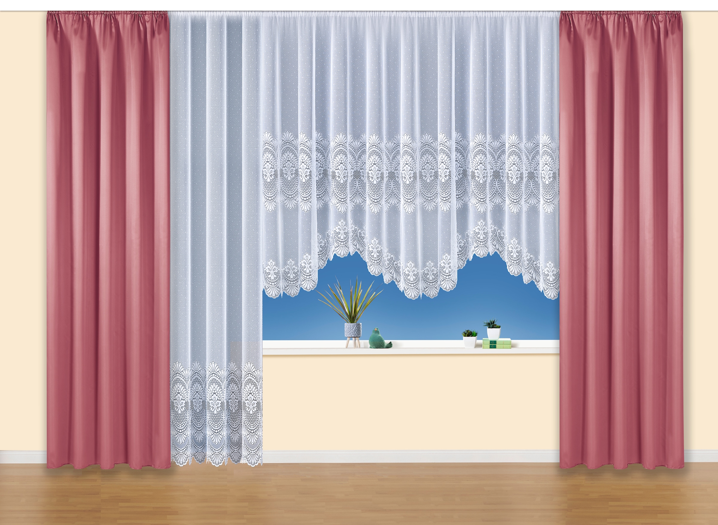 Weckbrodt Gardine »"Napoli", Weckbrodt« Kräuselband 1 Stk. tlg. halbtranspa günstig online kaufen