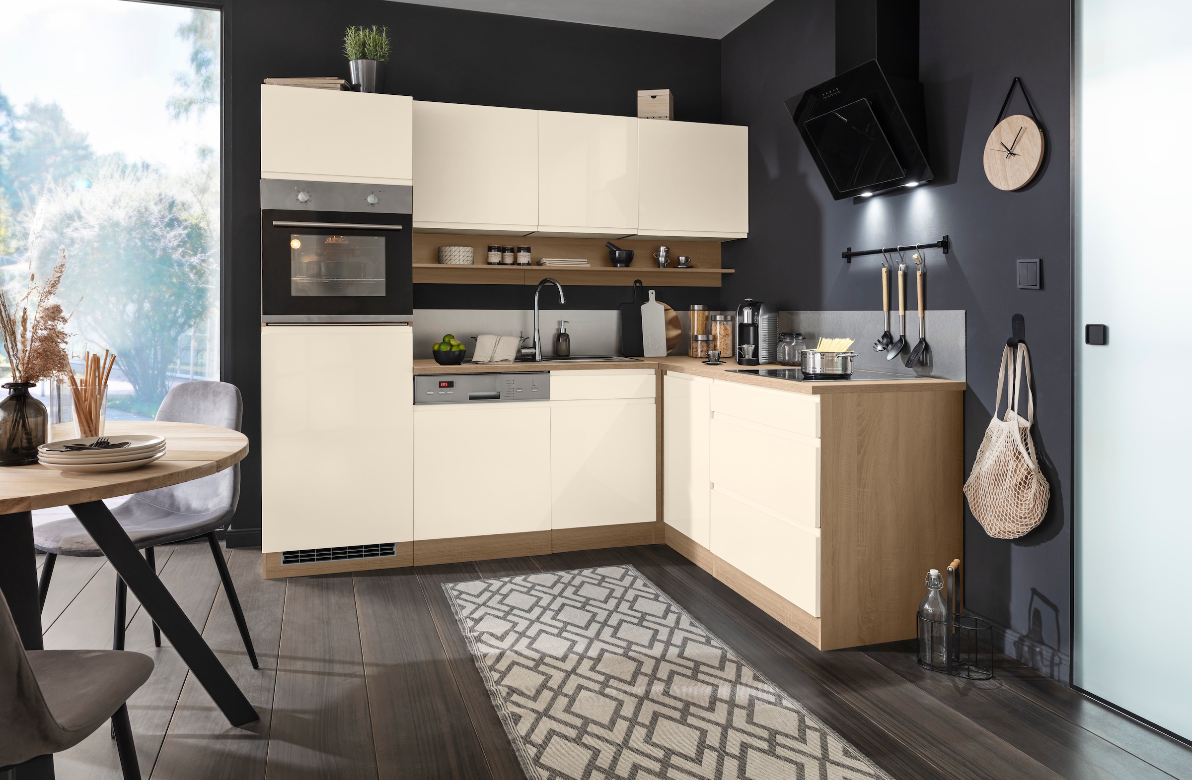 KOCHSTATION Winkelküche »KS-Virginia«, Stellbreite 230/190 cm, wahlweise mit Induktion