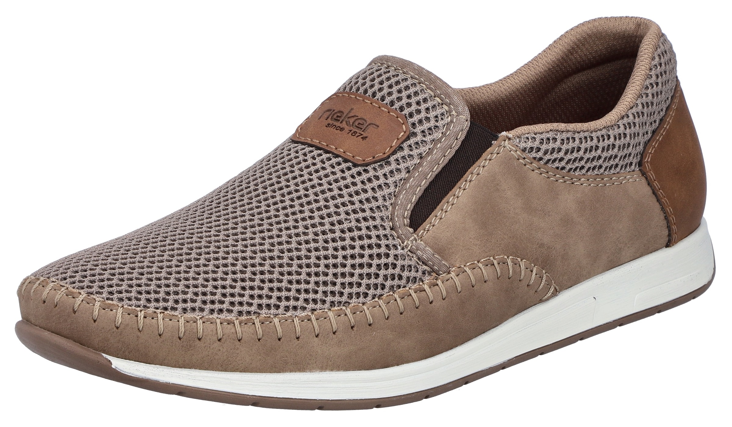 Rieker Slipper  Slip-on Sneaker, Schlupfschuh mit Stretcheinsätze