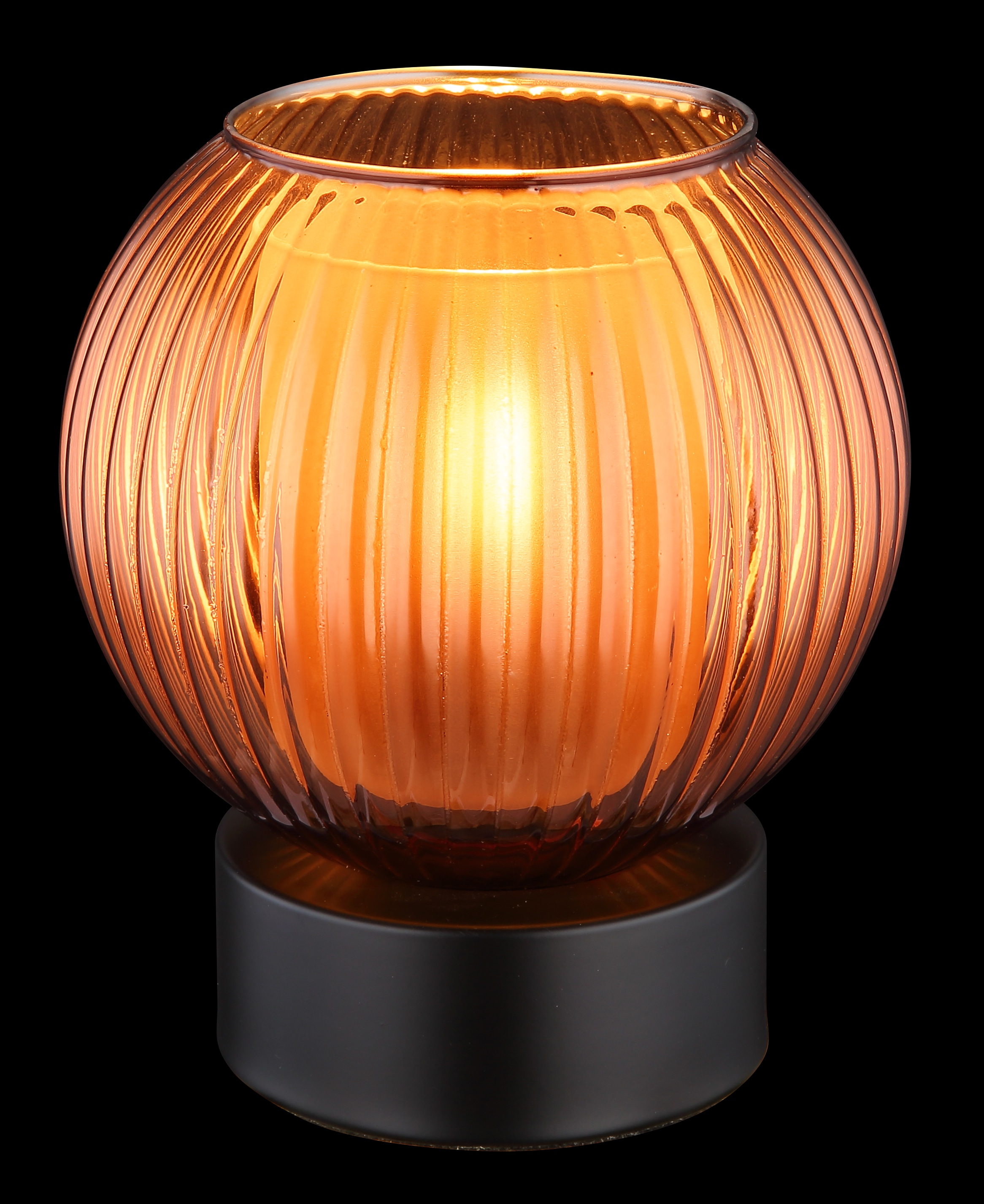 GLOBO LIGHTING Tischleuchte »ZUMBA« E27 1 Stk. Tischlampe Glaskugel bronzefarben Schlafzimmer Flur Wohnzimmer