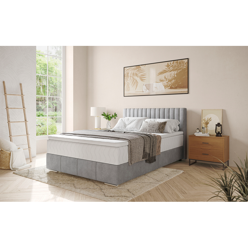 INOSIGN Boxbett »Thor mit Bettkasten, inkl. Matratze, Topseller« Topper und Zierkissen, in verschiedenen Härtegraden verfügbar Savona 13 melange