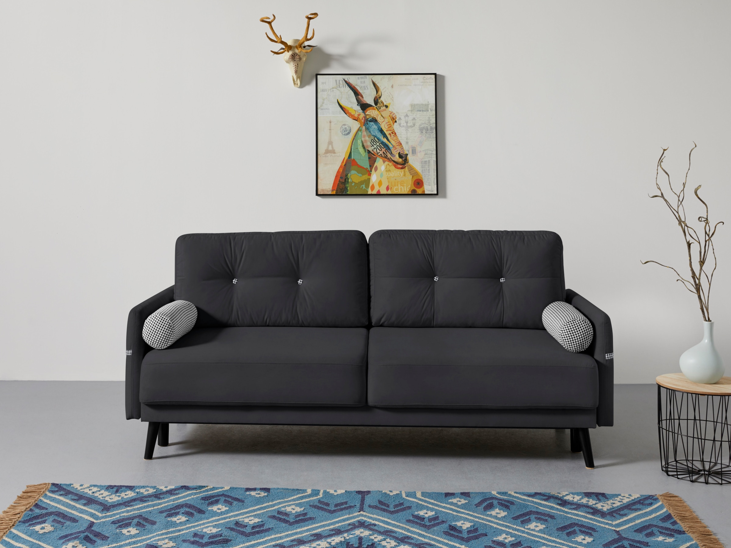 INOSIGN Schlafsofa, incl. Bettfunktion und Bettkasten, Seitentache im  Armteil, Federkern im Online-Shop kaufen