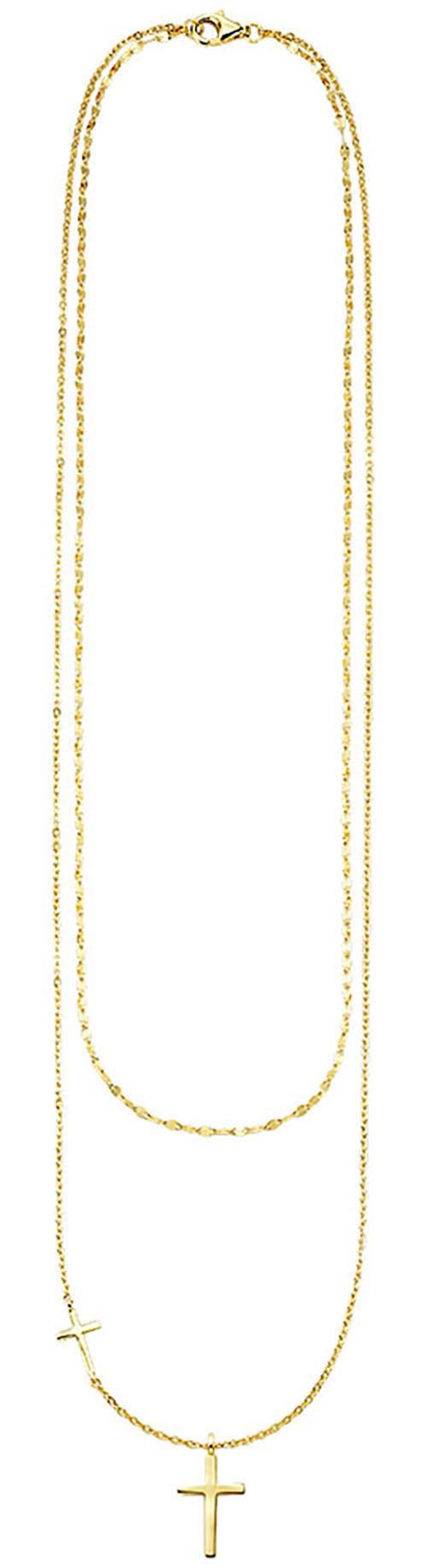 Aniston JEWELRY & WATCHES Kette mit Anhänger »Schmuck Geschenk Silber 925 Layerkette mit Kreuzanhänger«