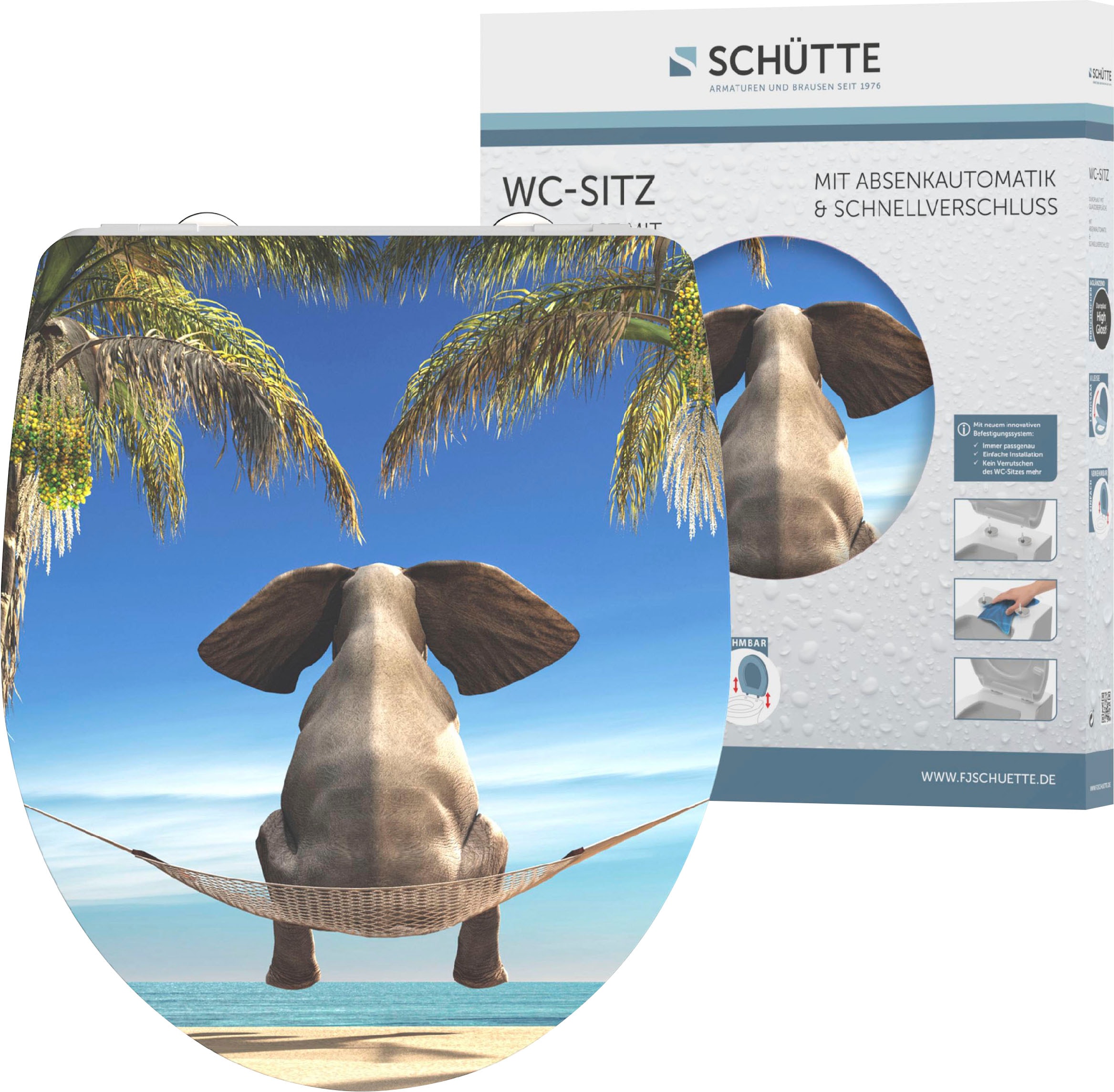 Schütte WC-Sitz »Happy Elephant«, Duroplast, mit Absenkautomatik und Schnel günstig online kaufen