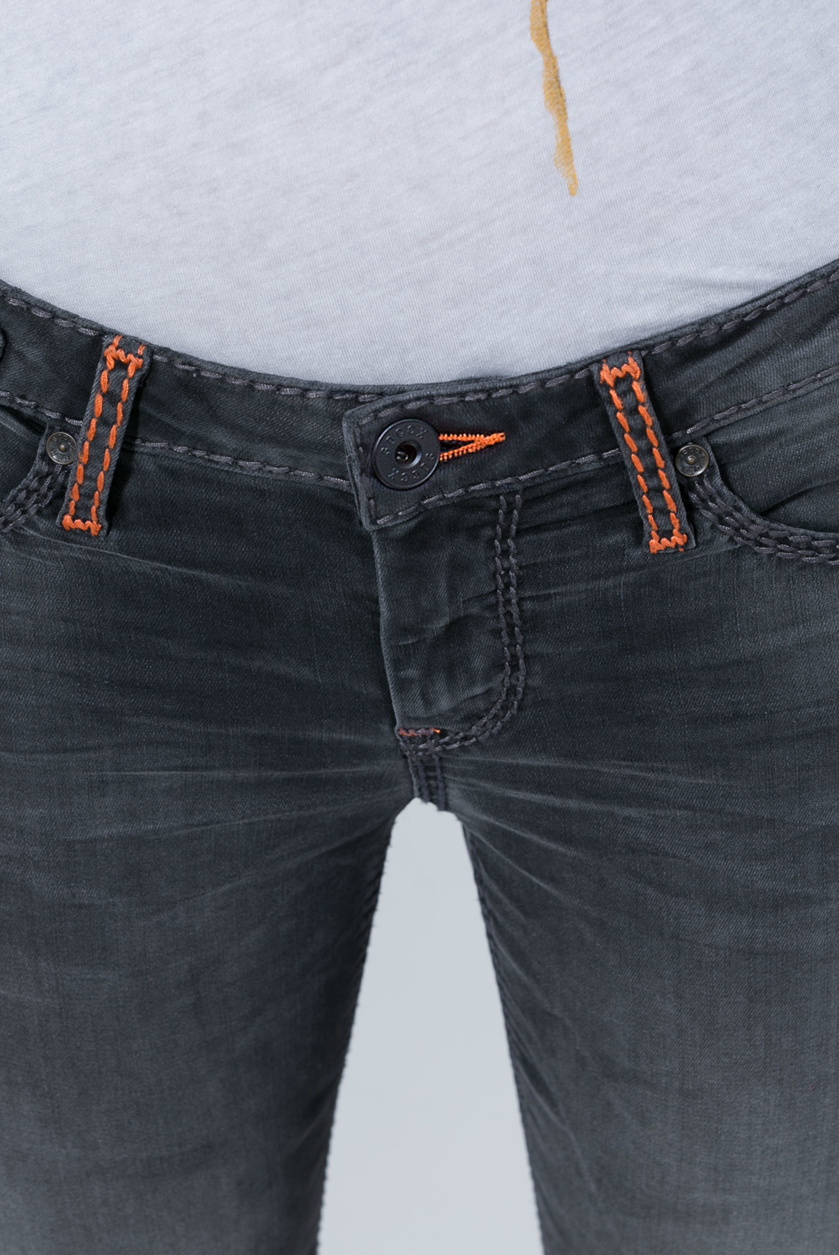 SOCCX Comfort-fit-Jeans, mit Kontrast-Steppungen