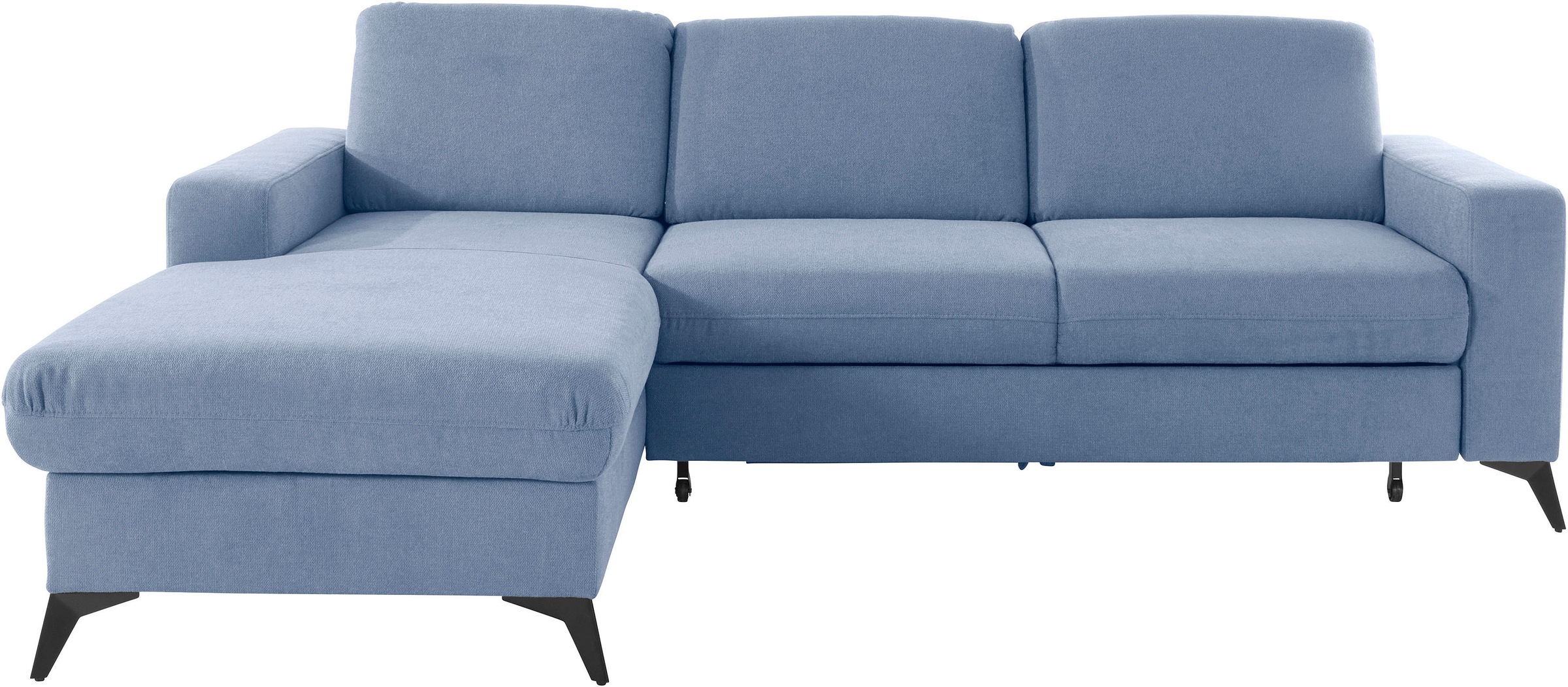 Places of Style Ecksofa »Lolland L-Form«, Wahlweise mit Bettfunktion und Bettkasten, Federkern