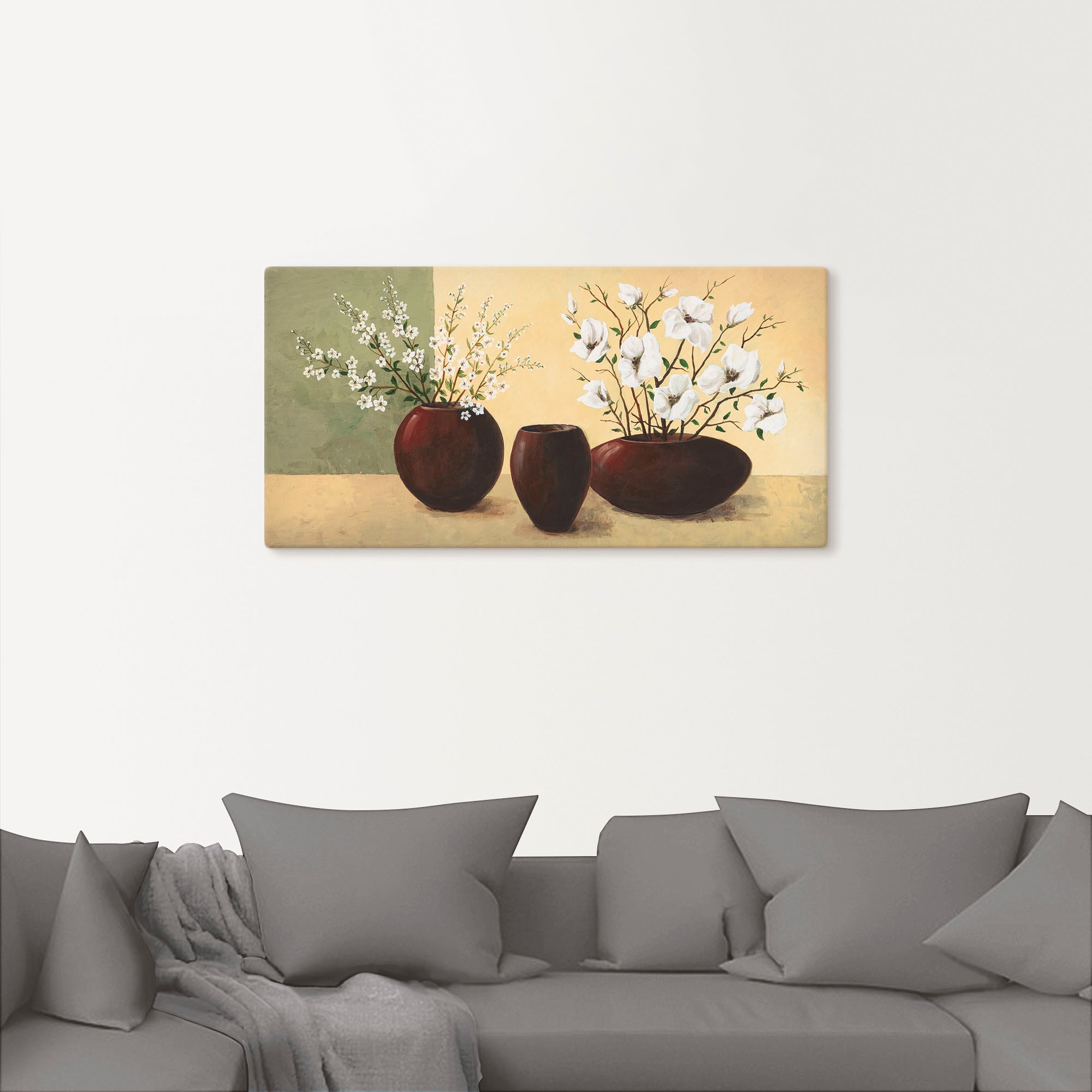 Artland Wandbild »Magnolien«, Vasen & Töpfe, (1 St.), als Alubild, Outdoorbild, Leinwandbild, Poster, Wandaufkleber