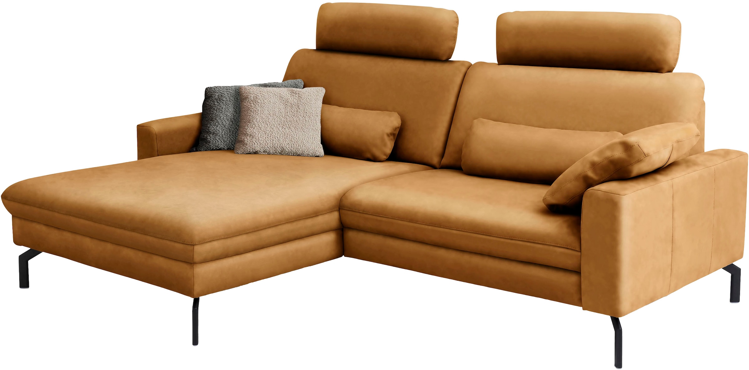Die PlanBar Ecksofa »PN-EM20028 L-Form mit Kopfstützen«, wahlweise mit motorischem Canape