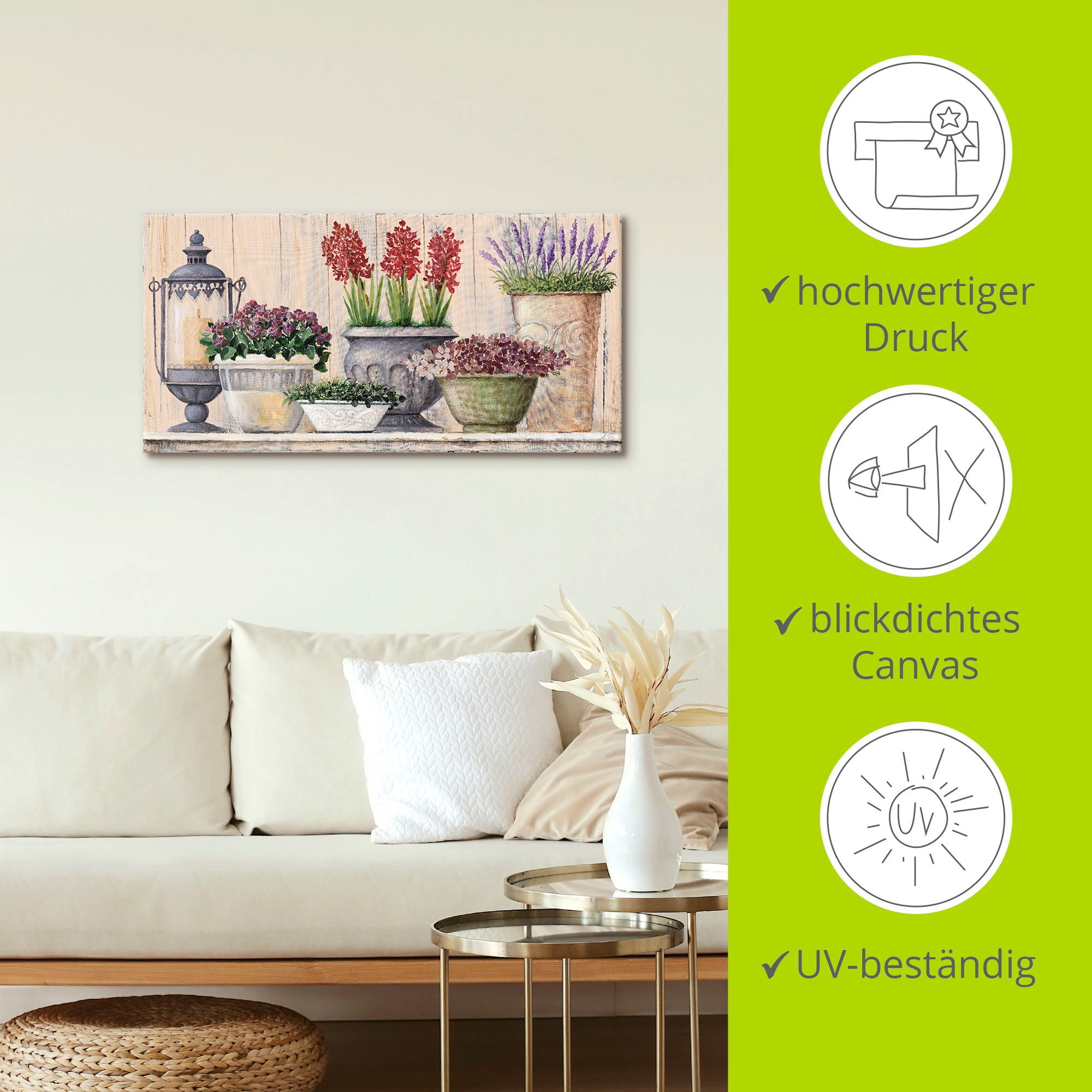 Artland Wandbild »Antike Komposition_hell«, Vasen & Töpfe, (1 St.), als Alubild, Outdoorbild, Leinwandbild in verschied. Größen